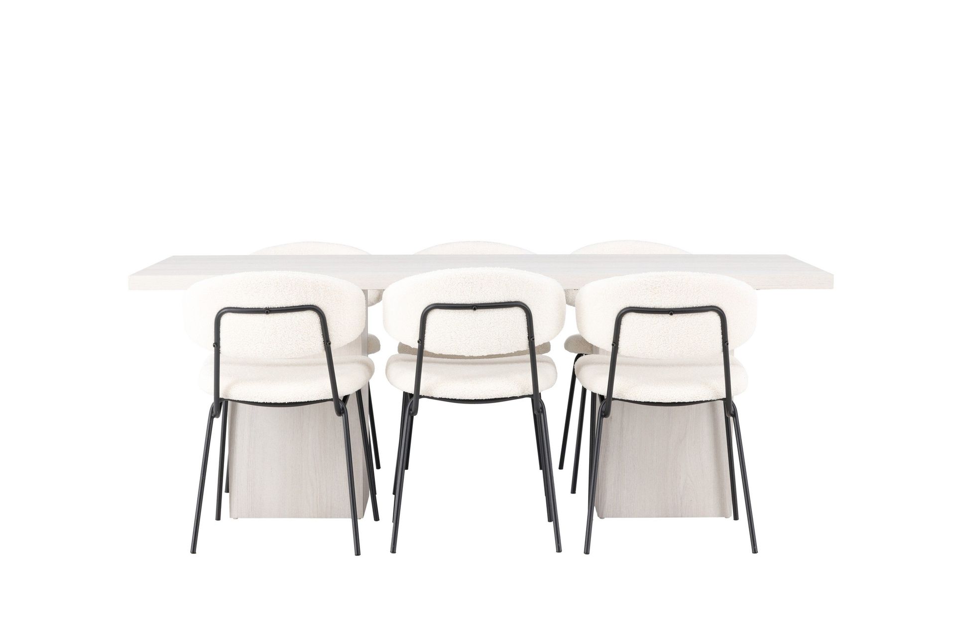 Olga Matgrupp 200 cm Rektangul&auml;r med 6 Chico Stolar - Vit