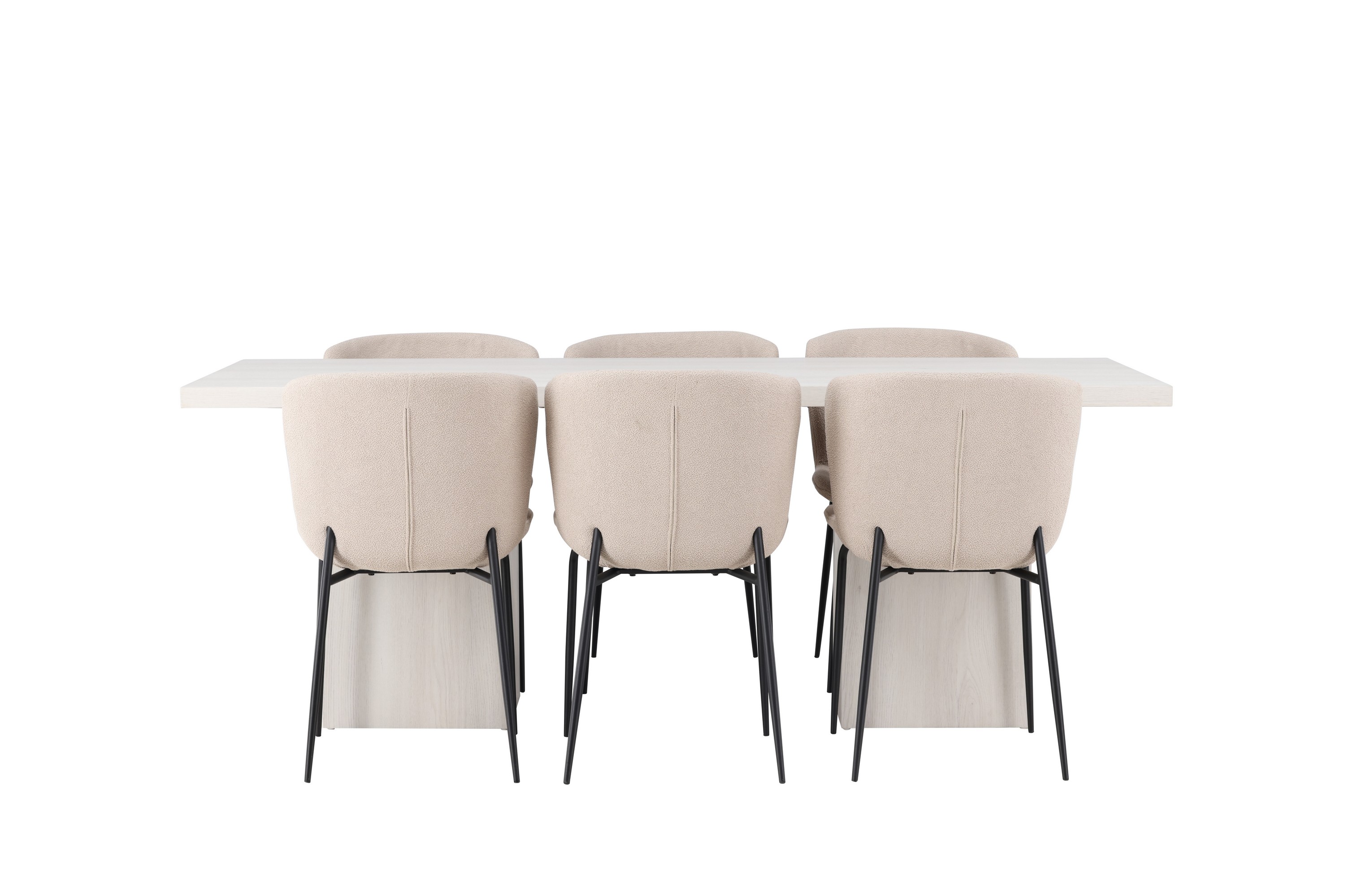 Olga Matgrupp 200 cm Rektangulär med 6 Modesto Stolar Beige