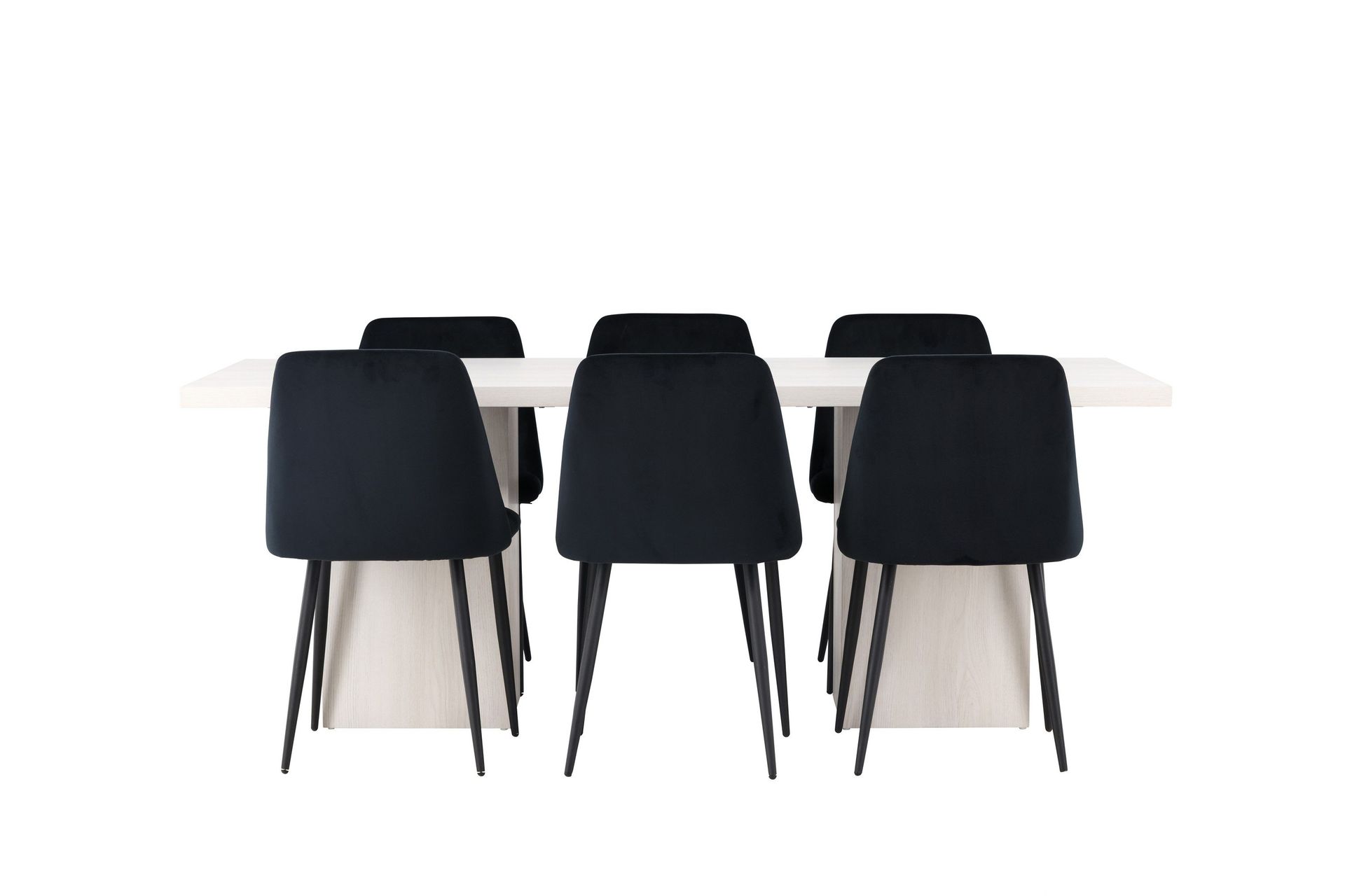 Olga Matgrupp 200 cm Rektangul&auml;r med 6 Night Stolar - Vit