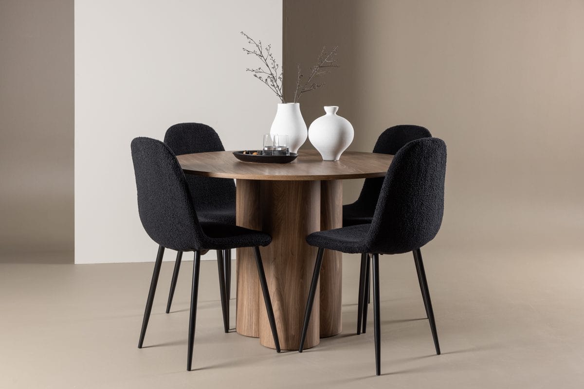 Olivia Matbord 110 cm med 4 Polar Matstol -