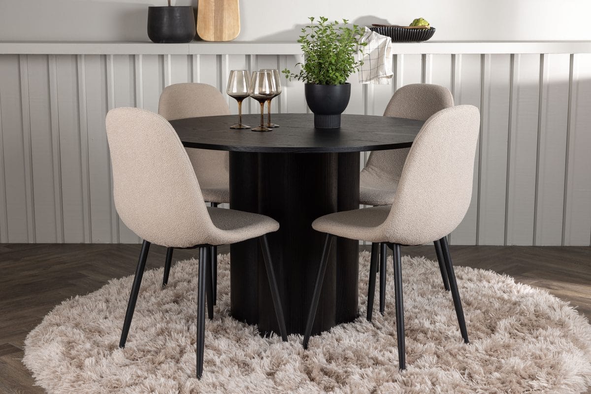 Olivia Matbord 110 cm Runt med 4 Polar Matstol -