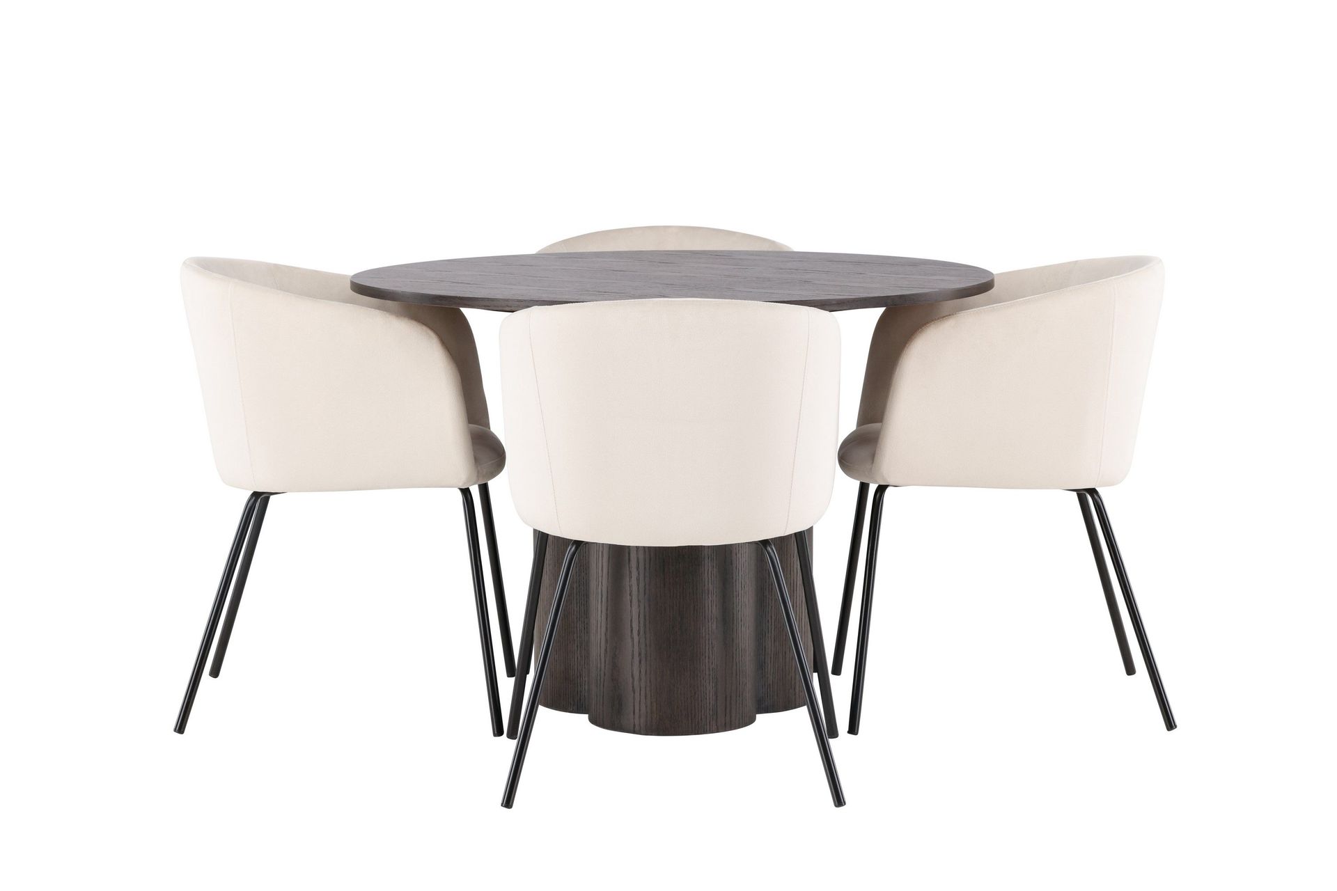 Olivia Matgrupp 110 cm Rund med 4 Berit stolar - Beige