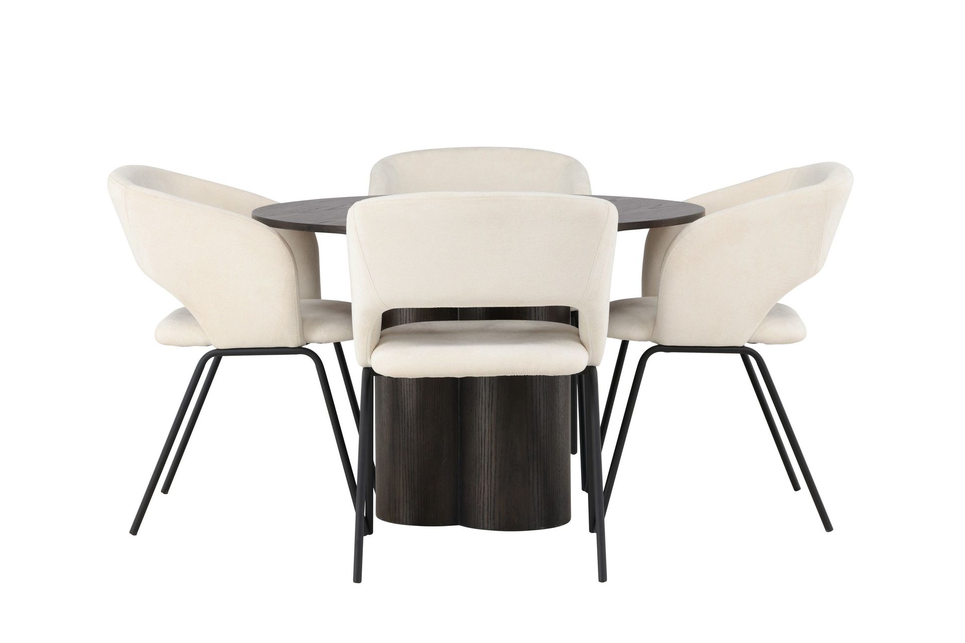 Olivia Matgrupp 110 cm Rund med 4 Day stolar - Mocca
