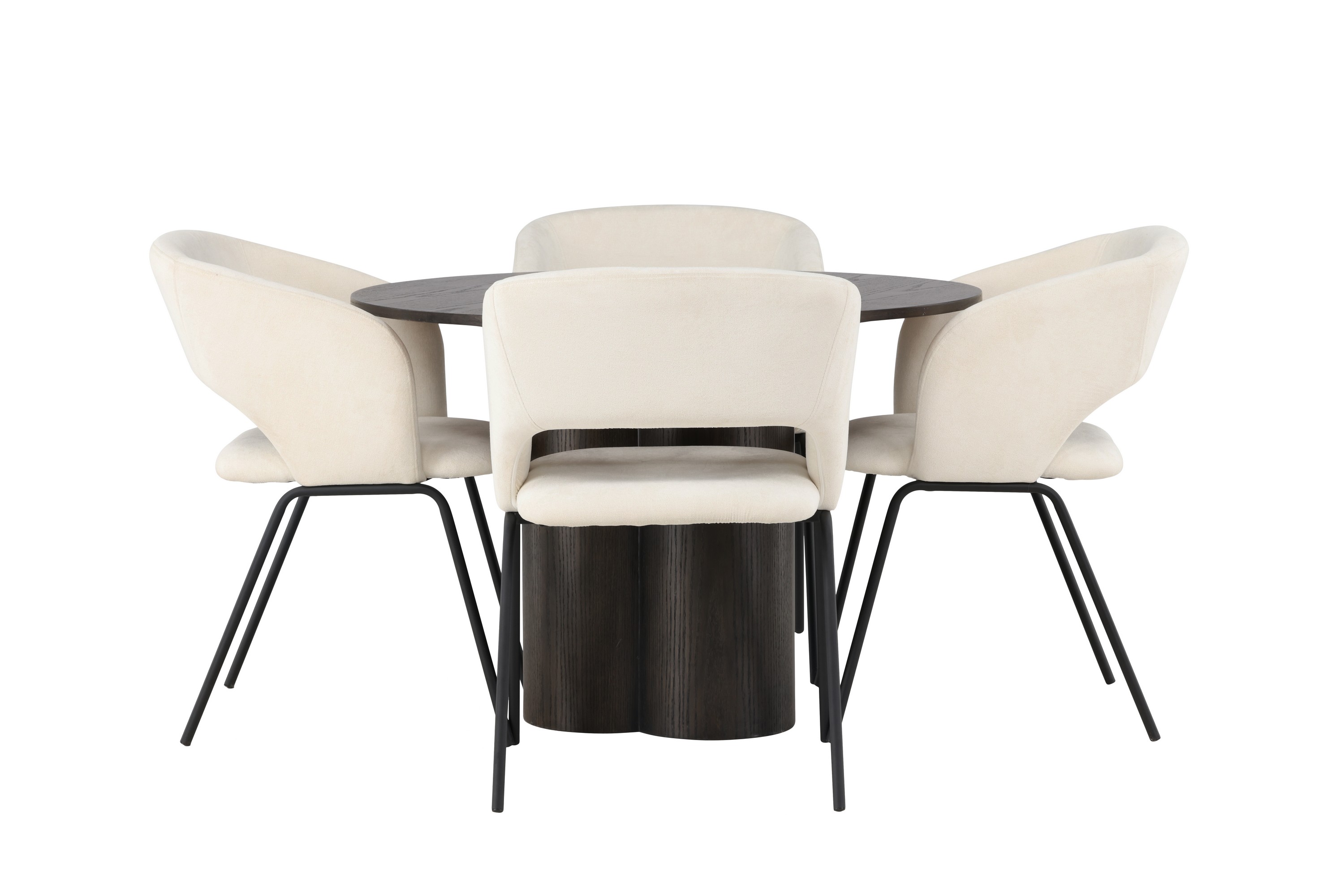 Olivia Matgrupp 110 cm Rund med 4 Day stolar Mocca