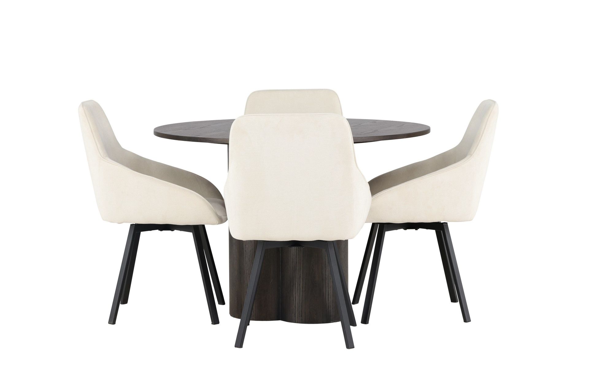 Olivia Matgrupp 110 cm Rund med 4 Rosie stolar - Beige