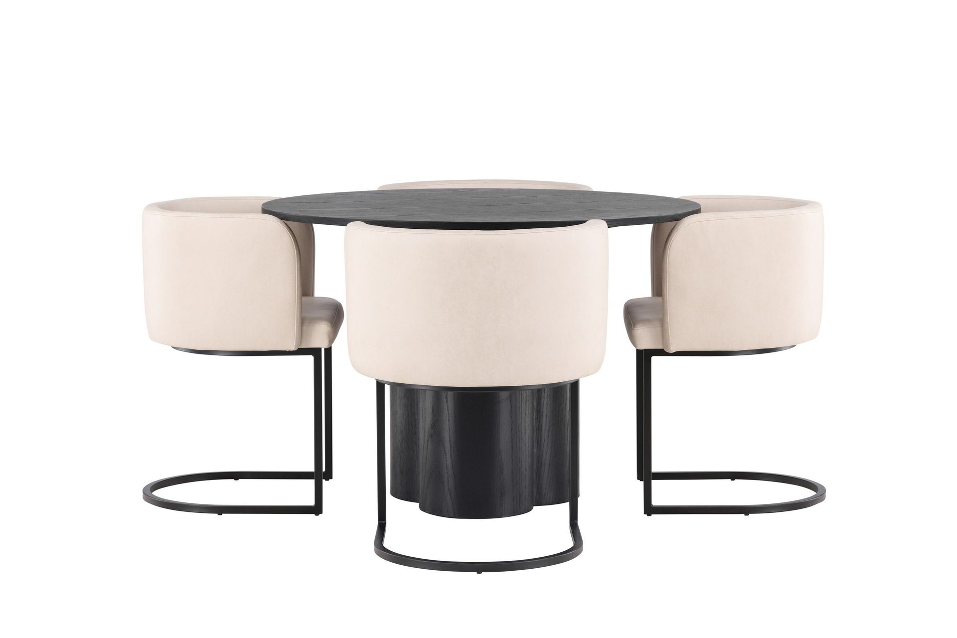 Olivia Matgrupp 110 cm Rund med 4 Simrishman Stolar - Beige