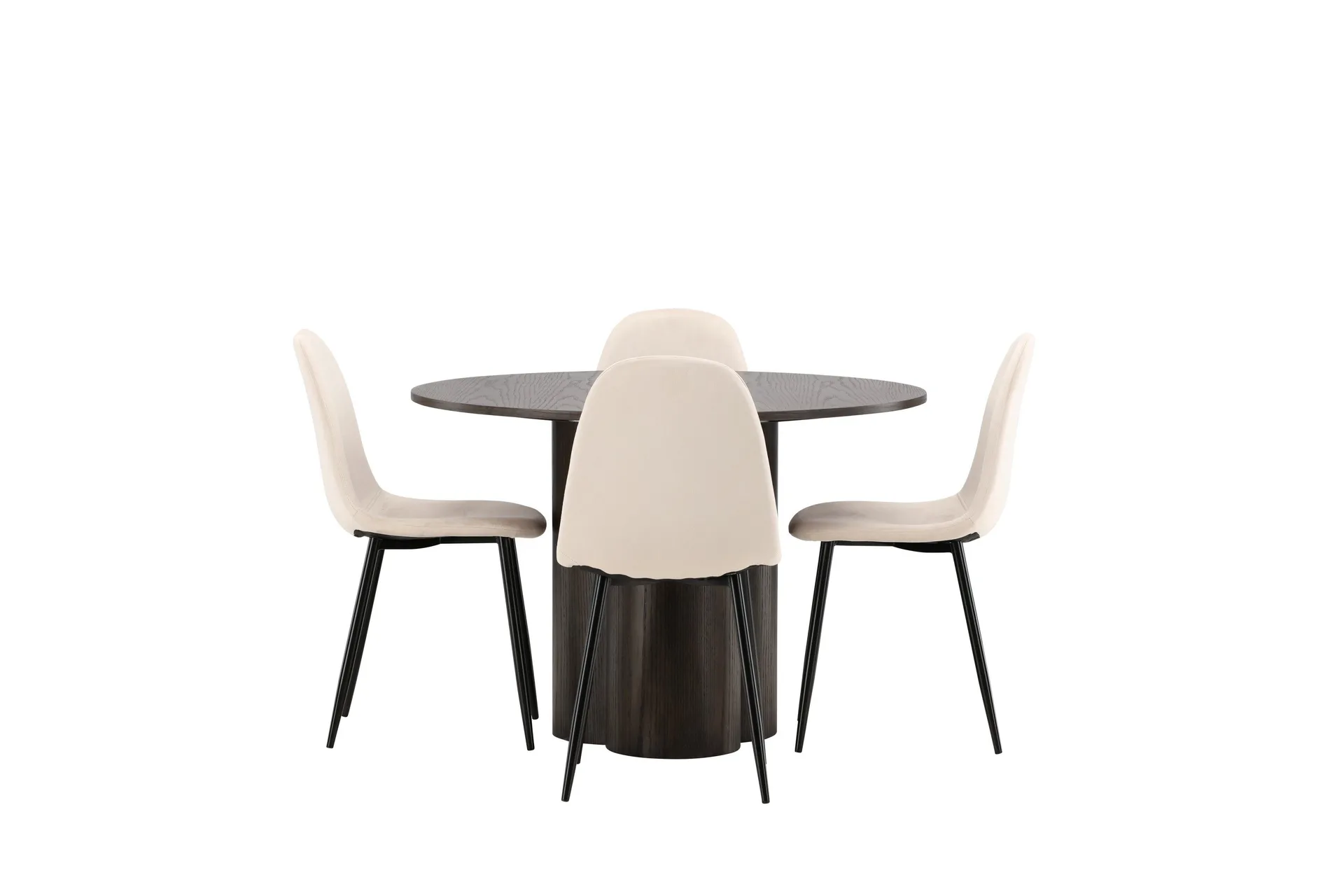 Olivia Matgrupp 110 cm Rund med 4 Polar stolar - Beige