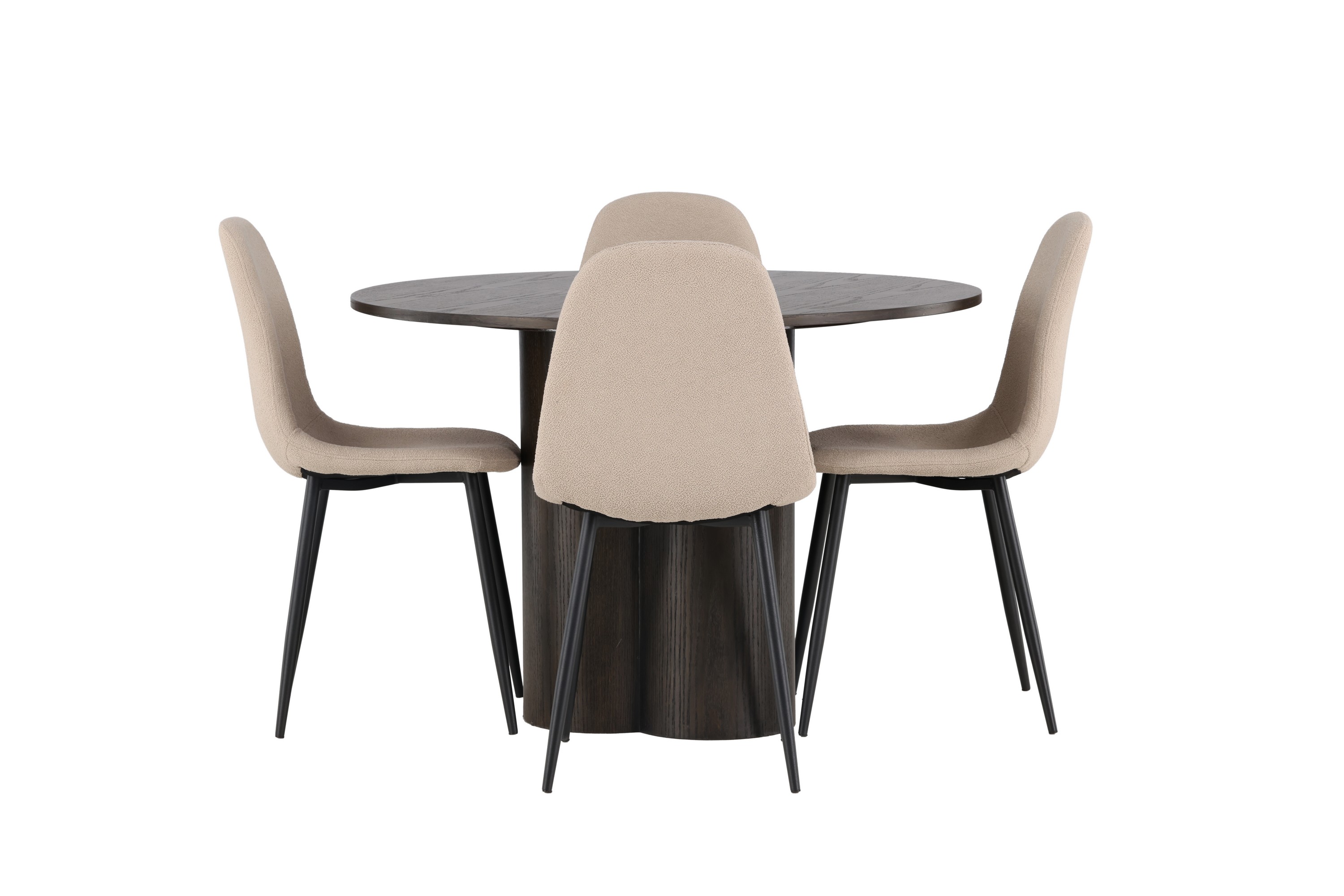 Olivia Matgrupp 110 cm Rund med 4 Polar stolar Beige