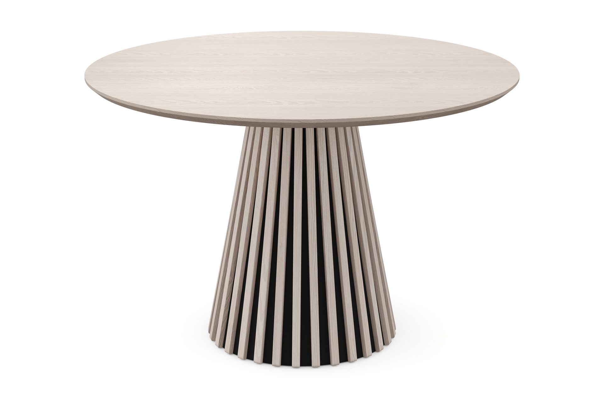 Peyra Runt Matbord 110 cm Fanér - Vitlaserat