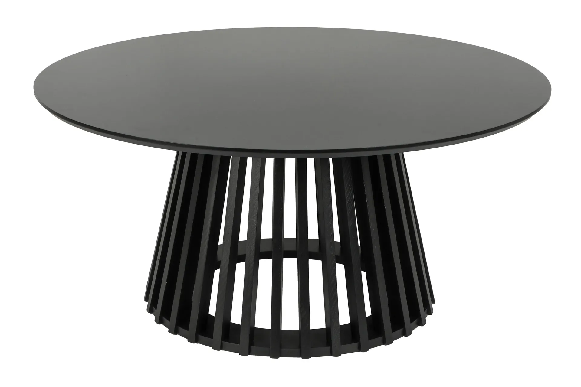 Peyra Soffbord Runt 86 cm Fan&eacute;r - Svart