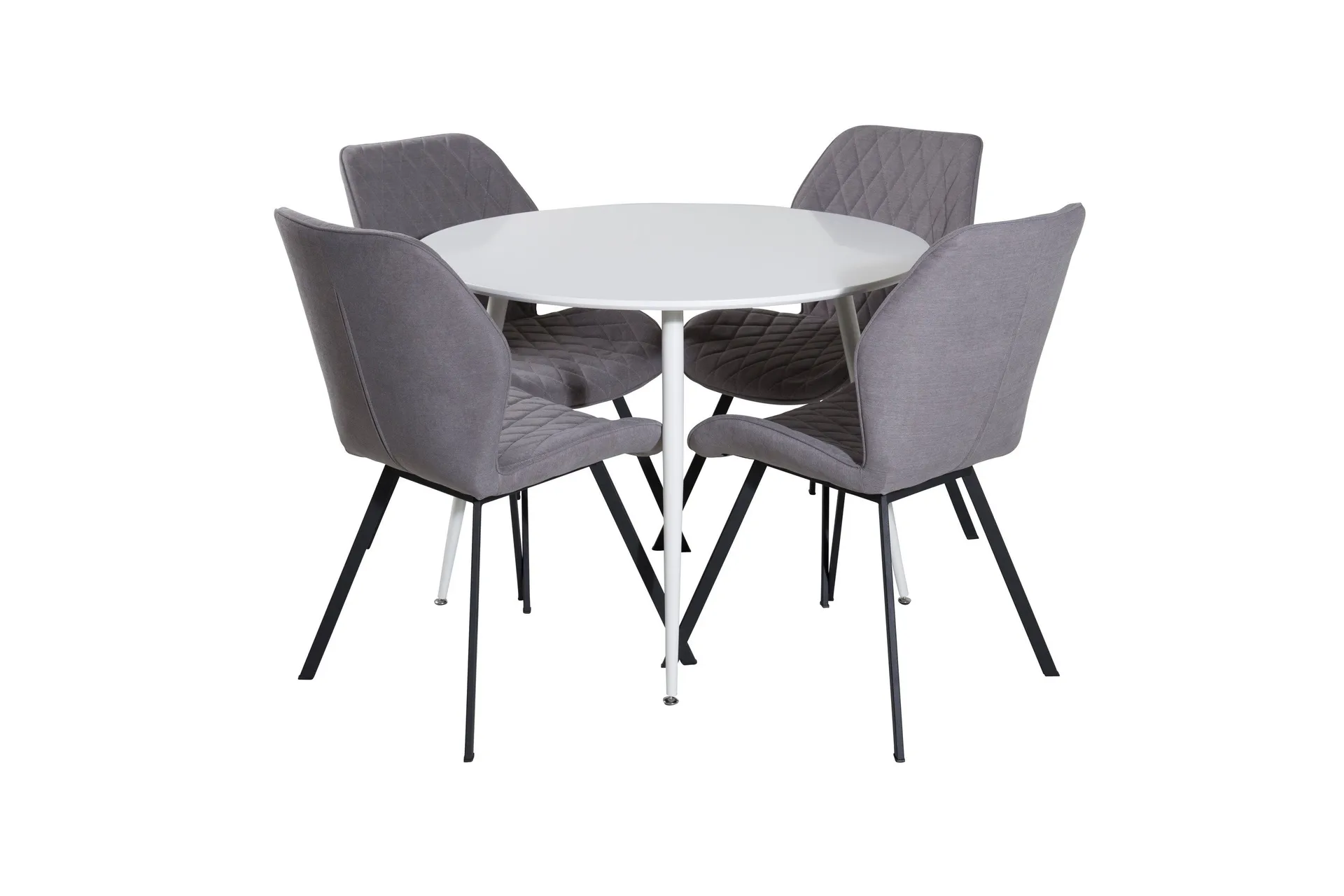 Plaza Matgrupp 100 cm Rund med 4 Gemma stolar - Svart