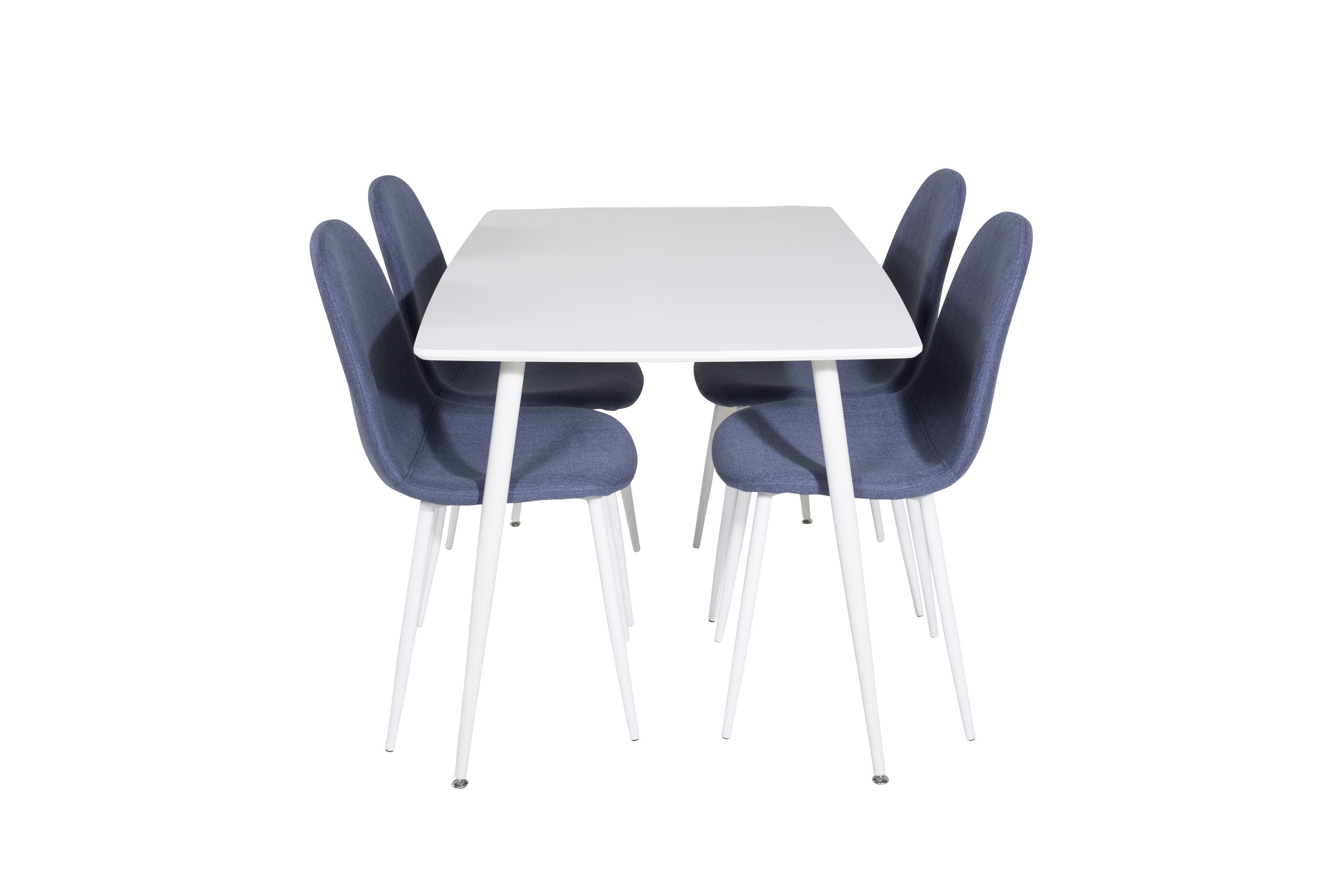 Polar Matgrupp 120 cm Rektangulär med 4 Polar stolar Blå