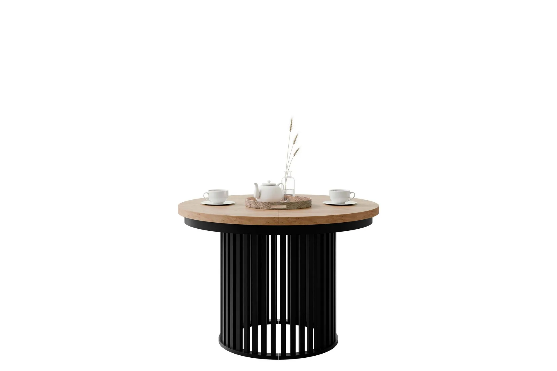 rivale matbord 100 cm rund - brun/svart