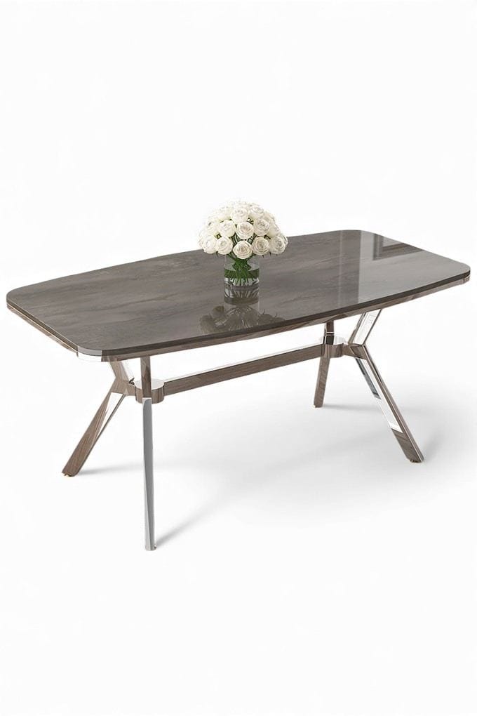 Rolin Matbord 160 cm - Antracit/Krom