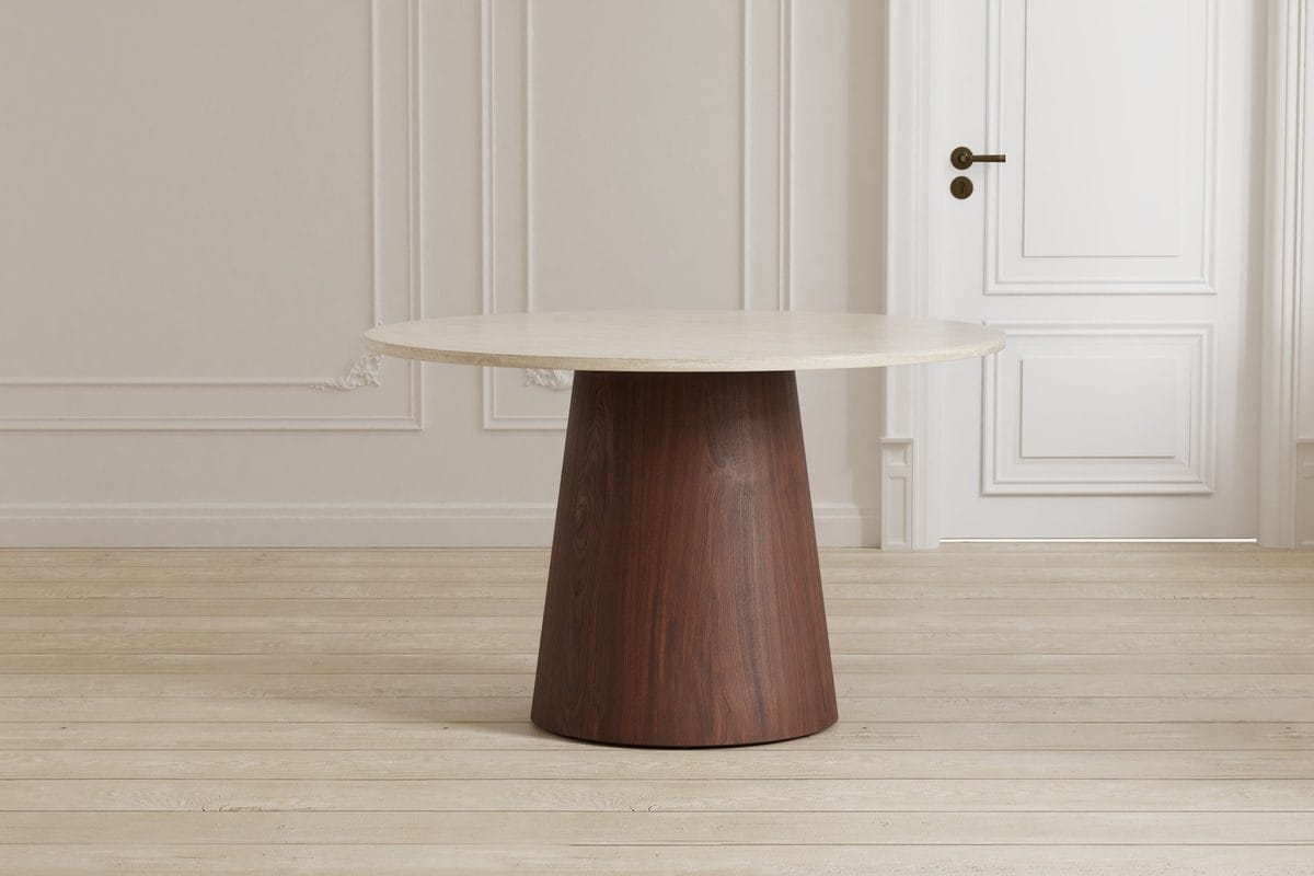 Runt matbord Lanzo 120 cm - Beige