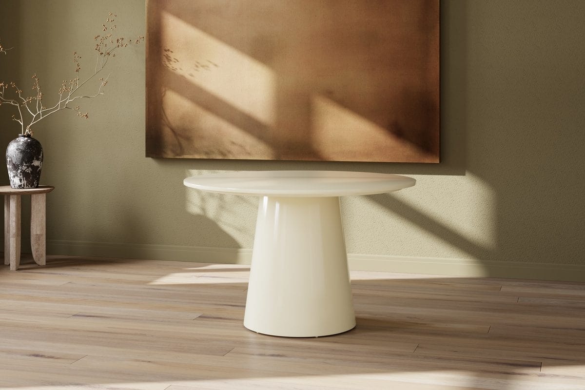 Runt matbord Lanzo 120 cm Glossy - Beige