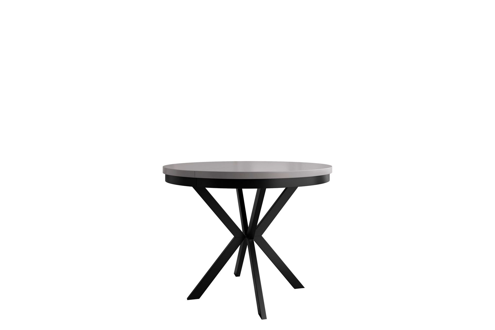 Sereth Matbord 120 cm Rund - Gr&aring;/Svart