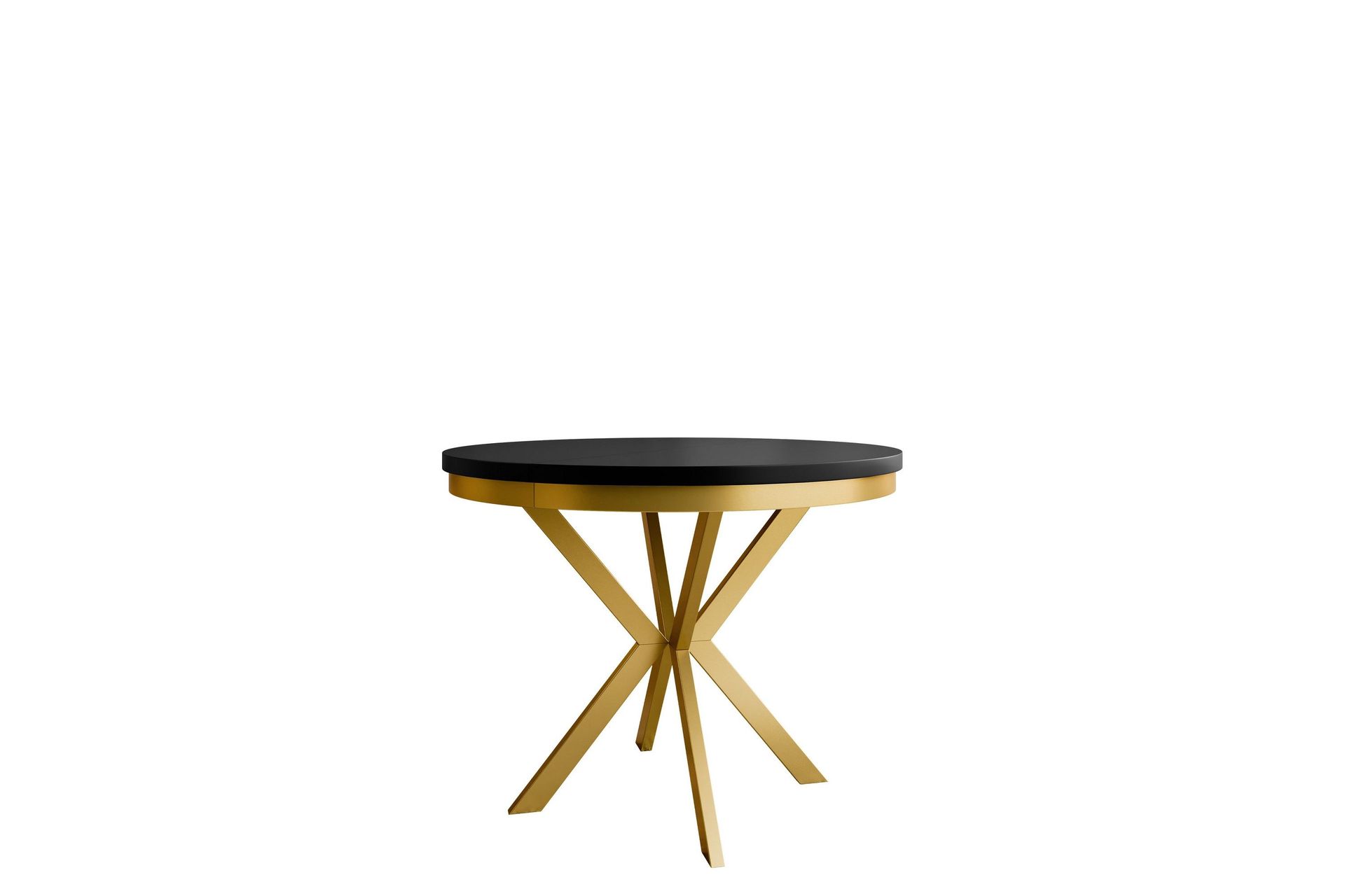 Sereth Matbord 90 cm Rund - Svart/Guld