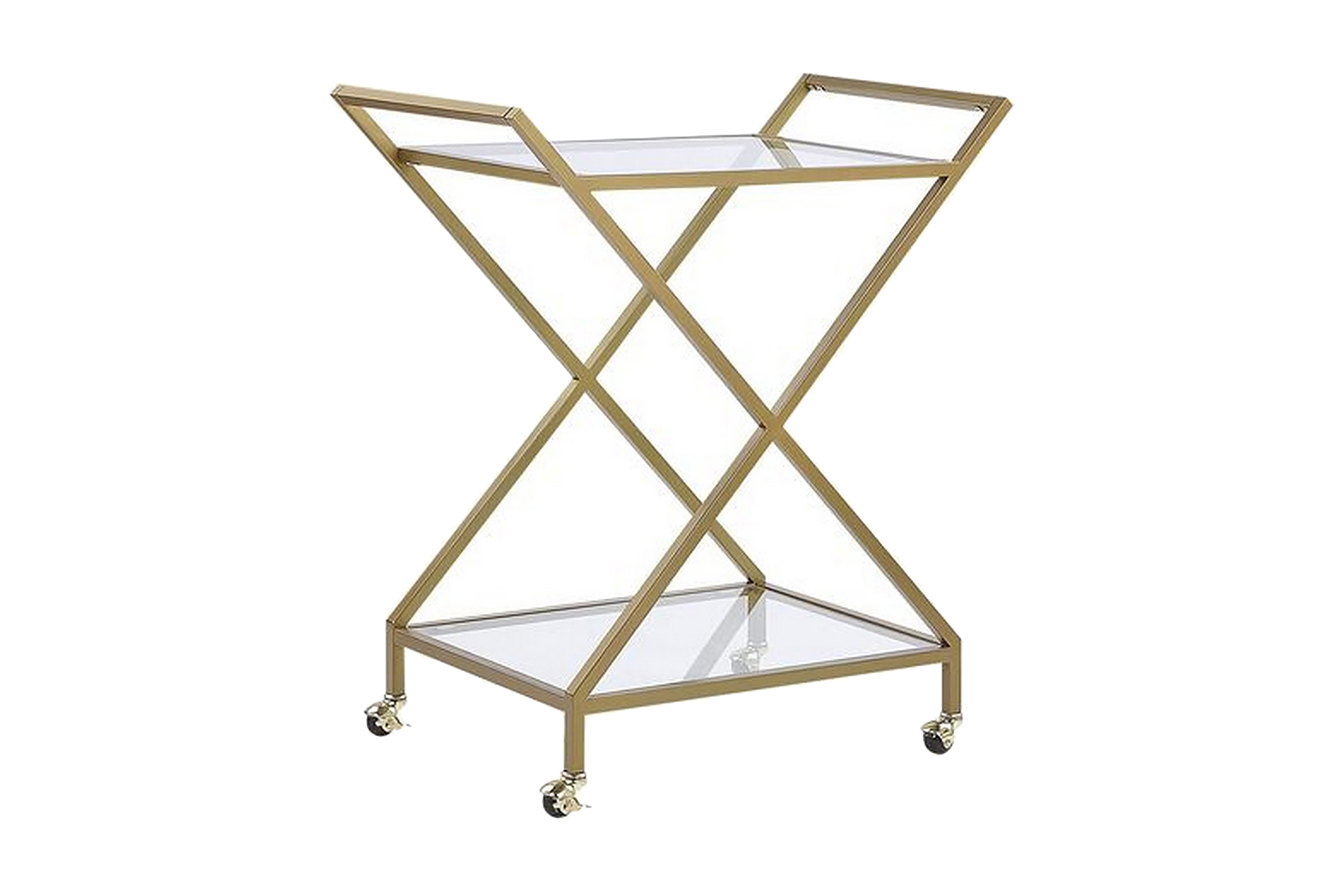 Serveringsvagn glas/guld IVERA Guld