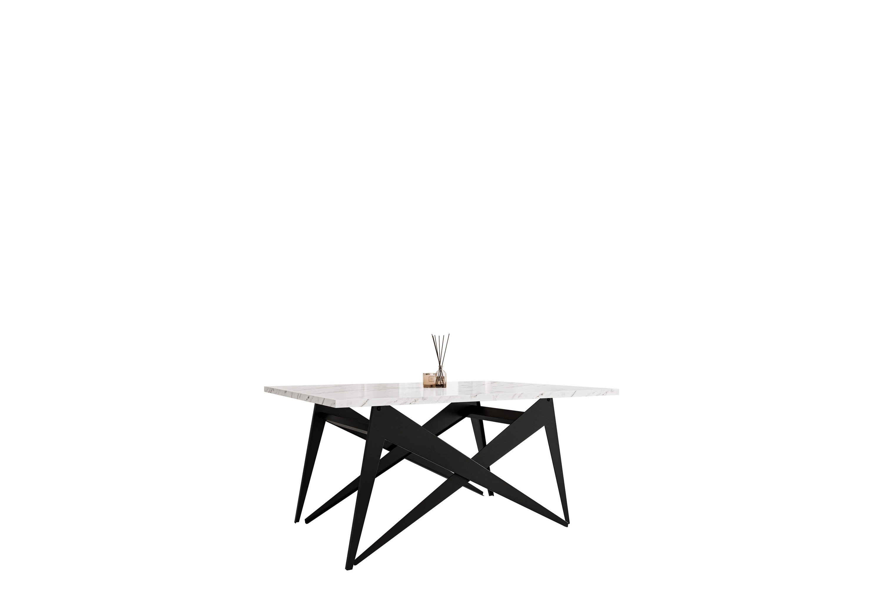 seyloren soffbord 90 cm - svart/vit