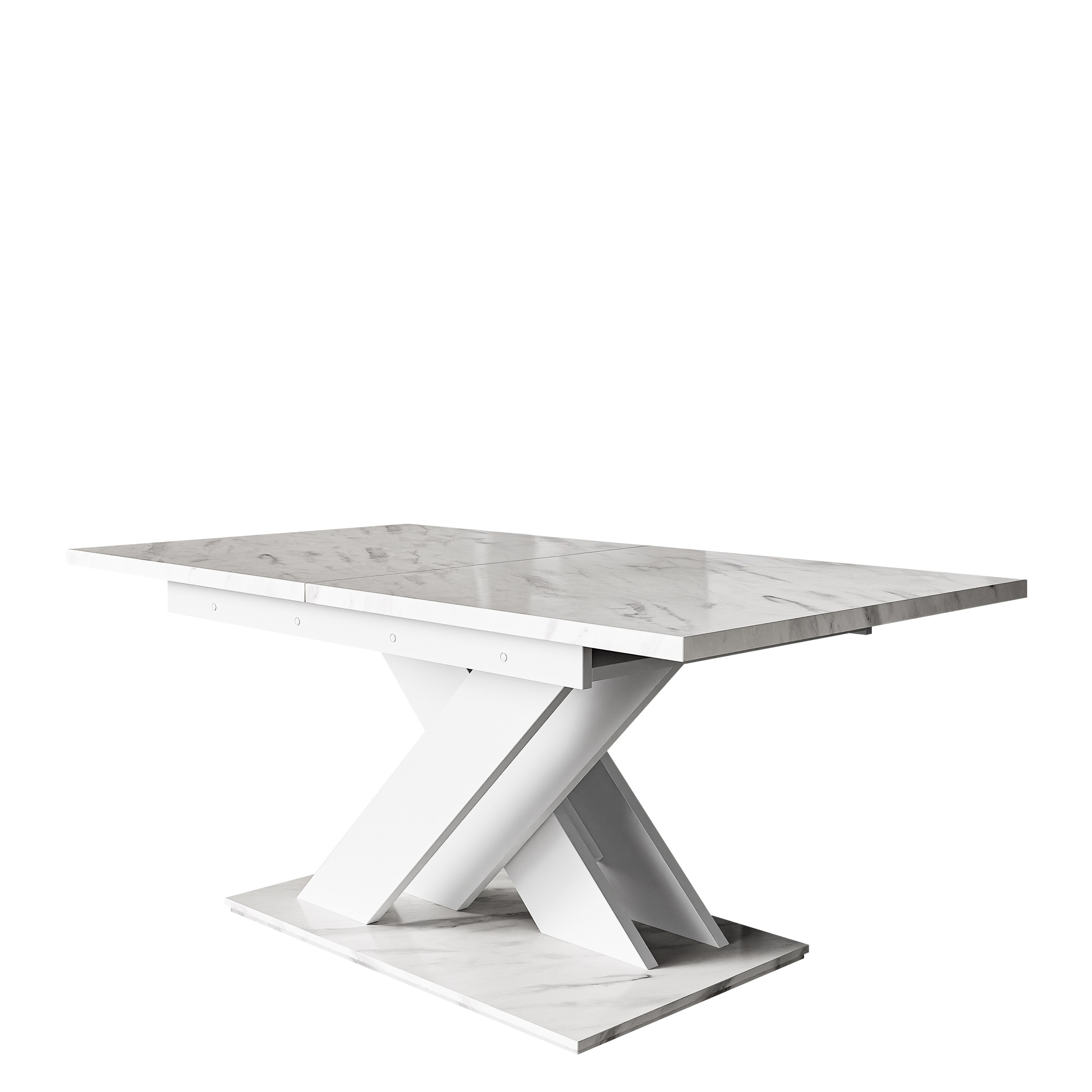 shea förlängningsbart matbord 140-180 cm rektangulär - vit