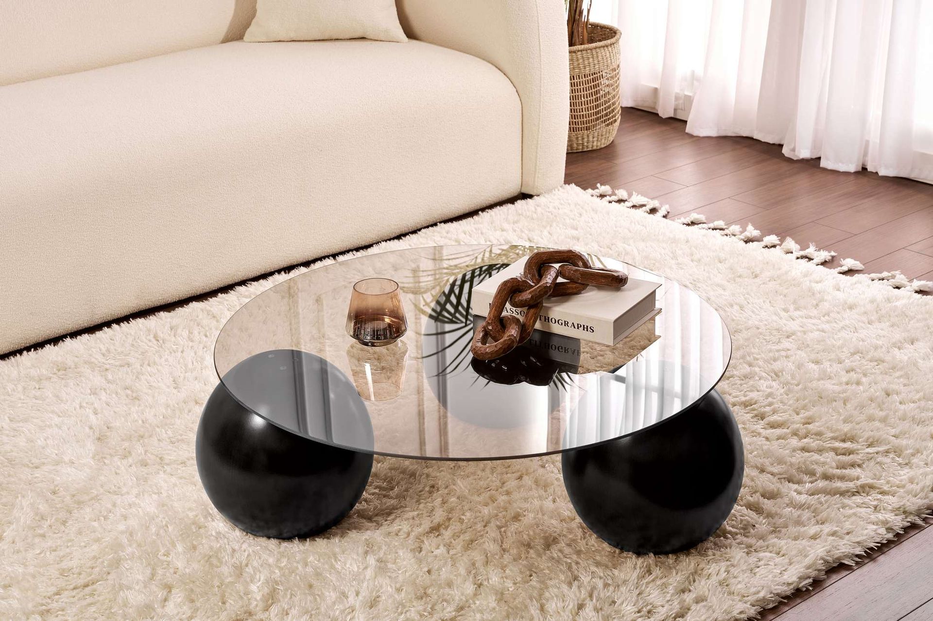 Sibas Soffbord 85 cm - Svart och brons