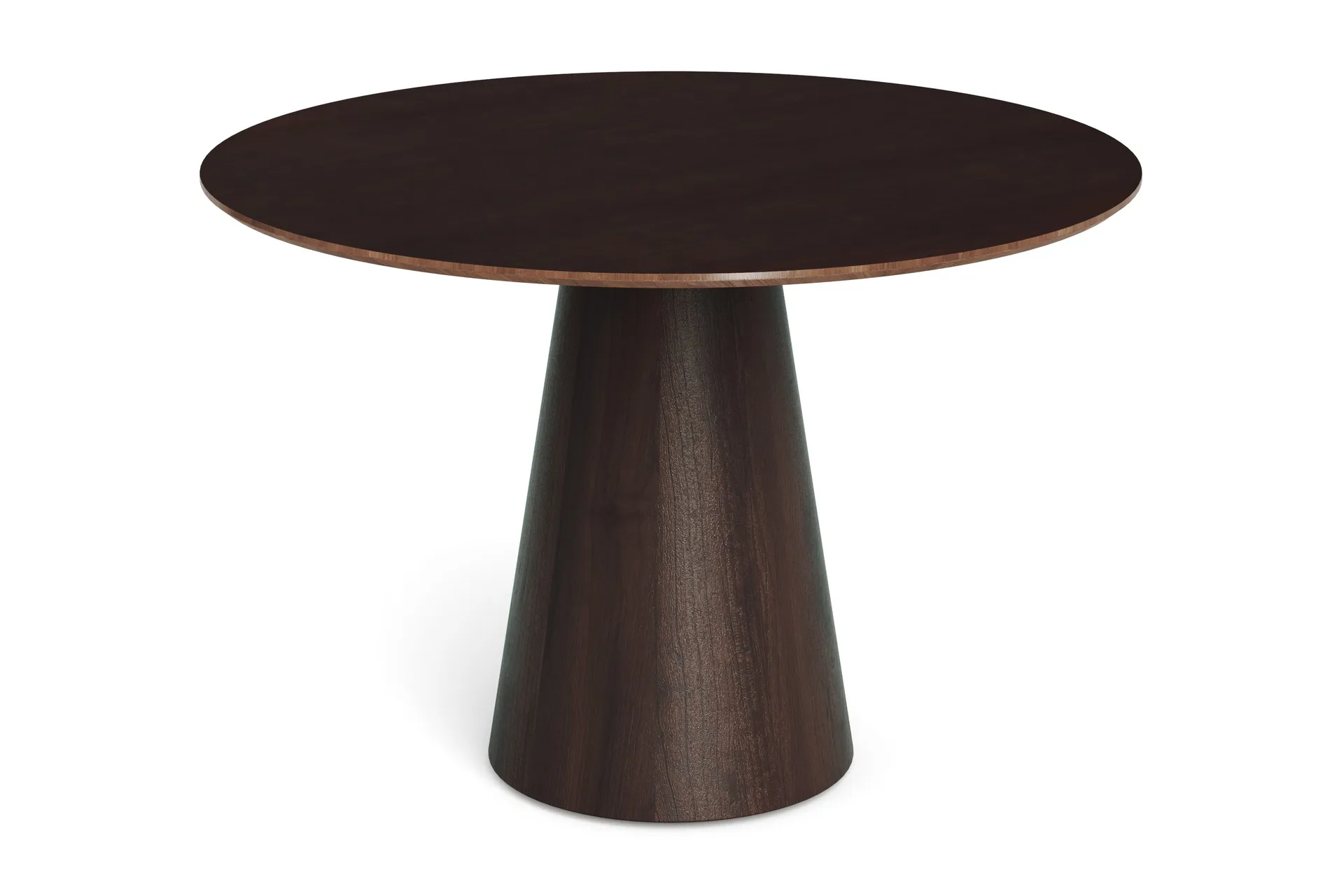 Siena Litet Matbord Runt 110cm Fan&eacute;r - M&ouml;rkbrun R&ouml;kt ek