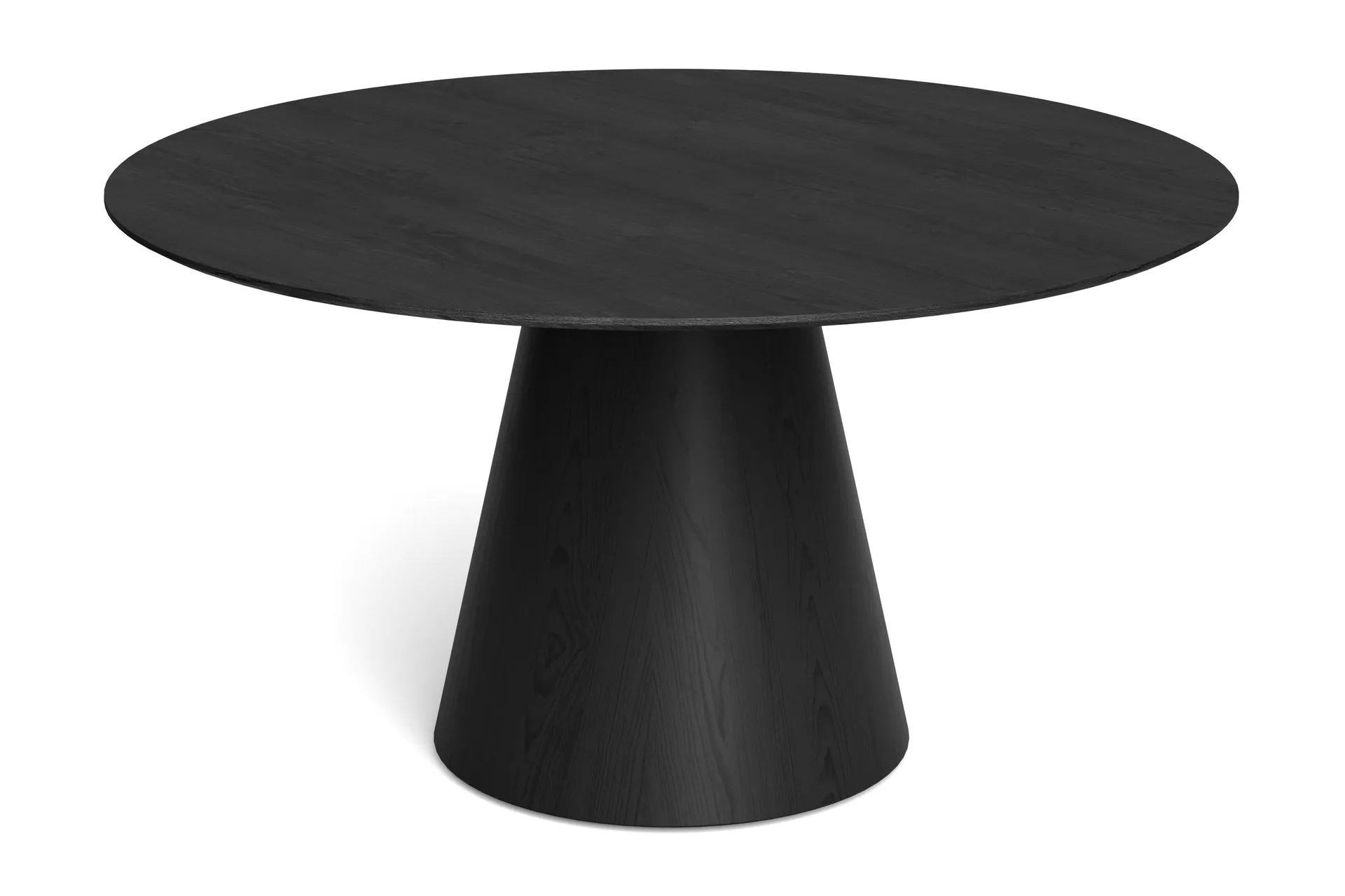 Siena Stort Matbord Runt 150cm Fan&eacute;r - Svart