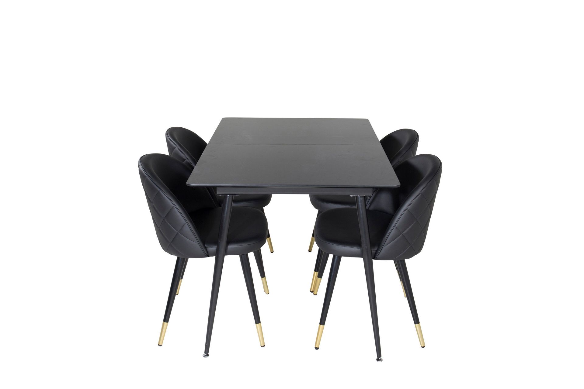 Silar Matgrupp Förlängningsbar 120 cm Rektangulär med 4 Velvet stolar -