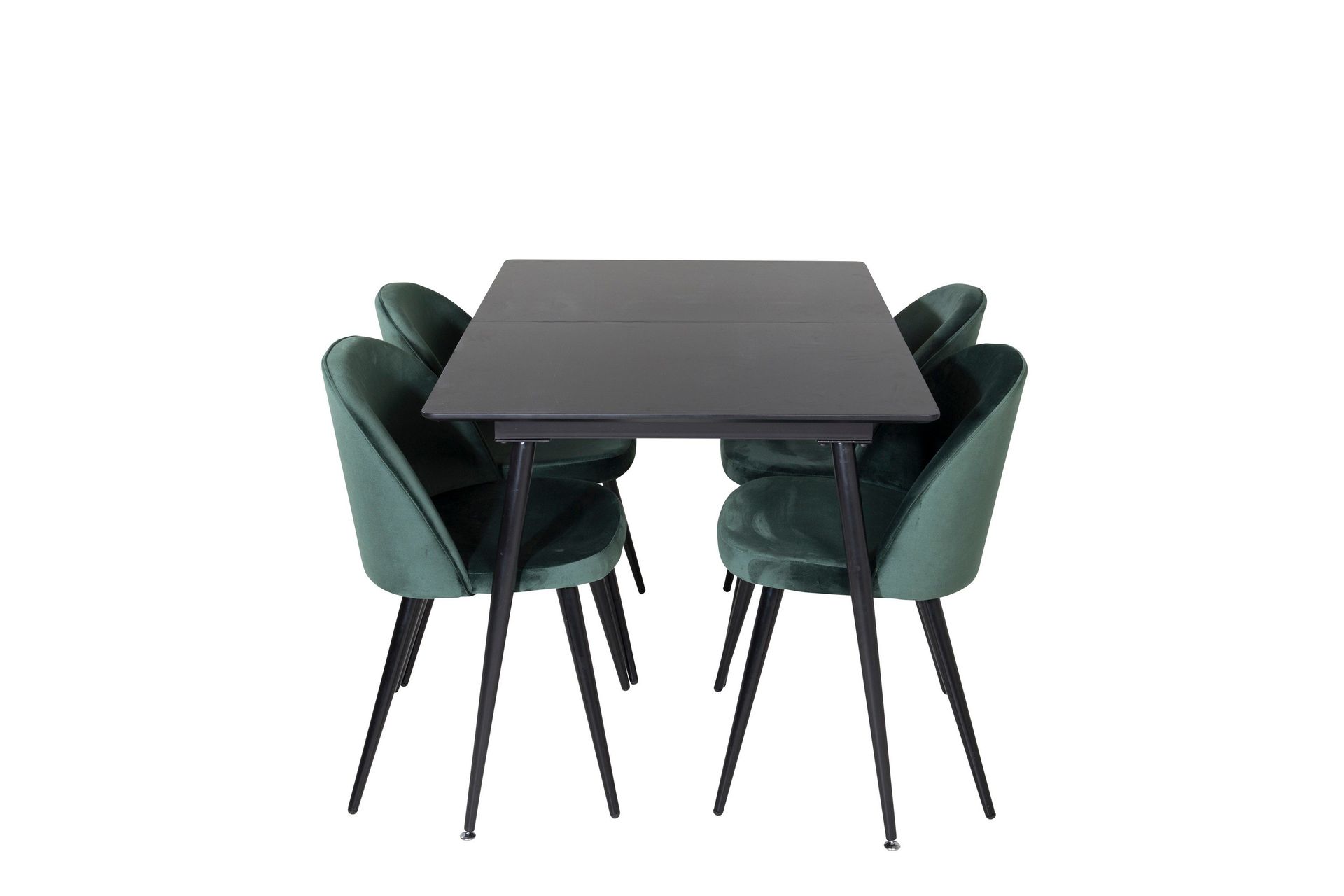Silar Matgrupp Förlängningsbar 120 cm Rektangulär med 4 Velvet stolar -