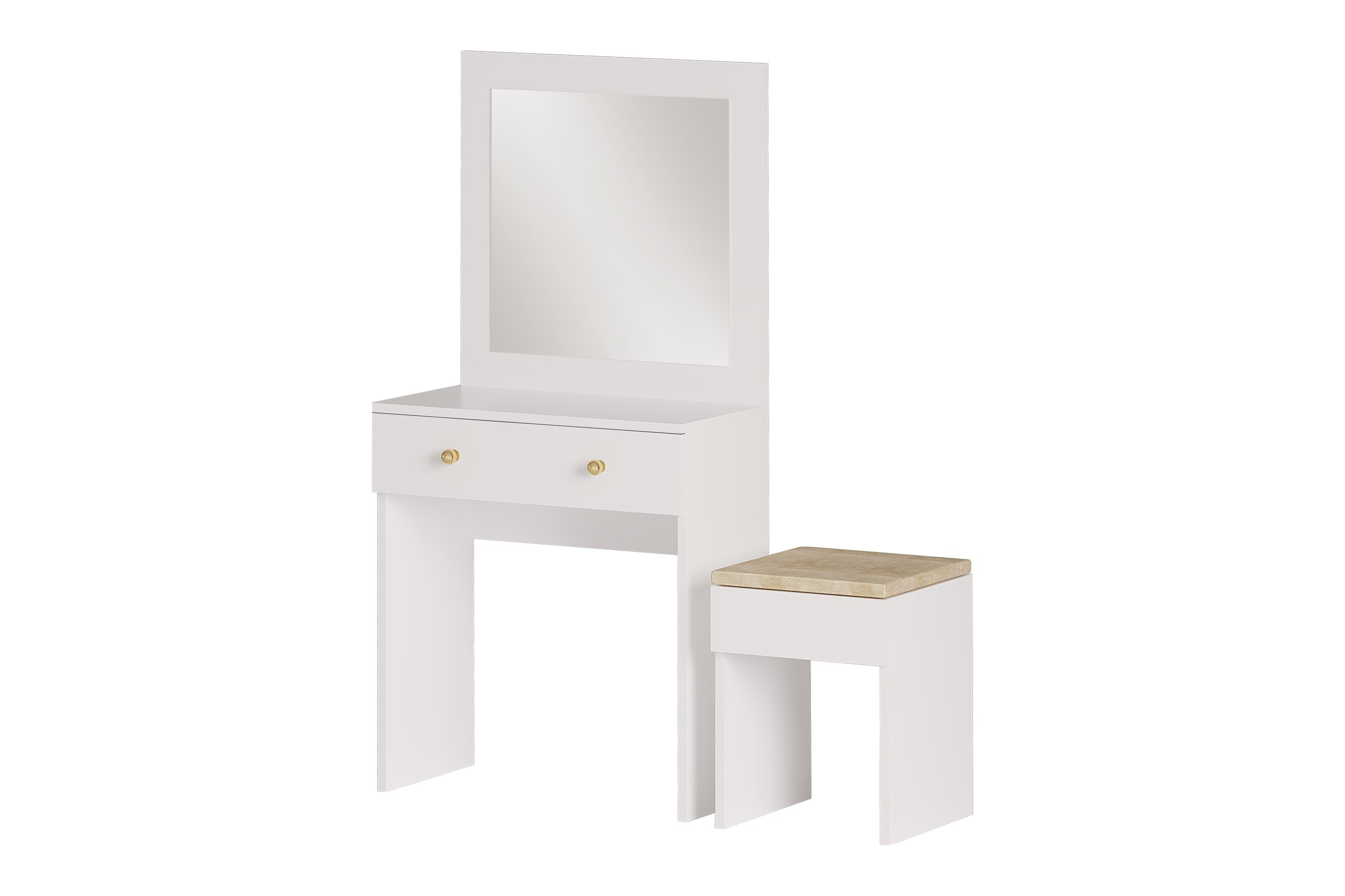 Sminkbord Haywood 65 cm Vit/Guld
