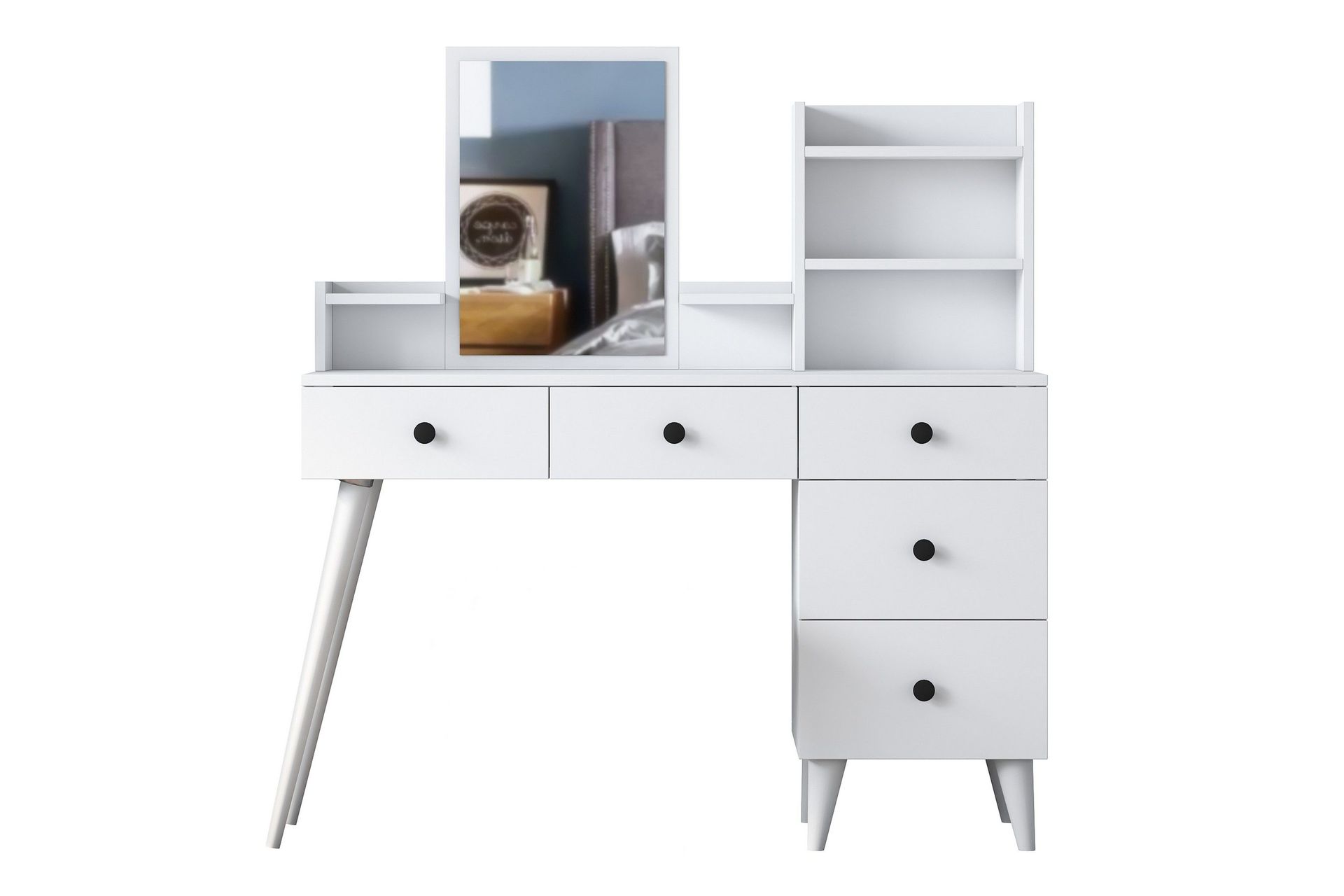 Junji Sminkbord 118,2x93,8 cm Vit - Hanah Home