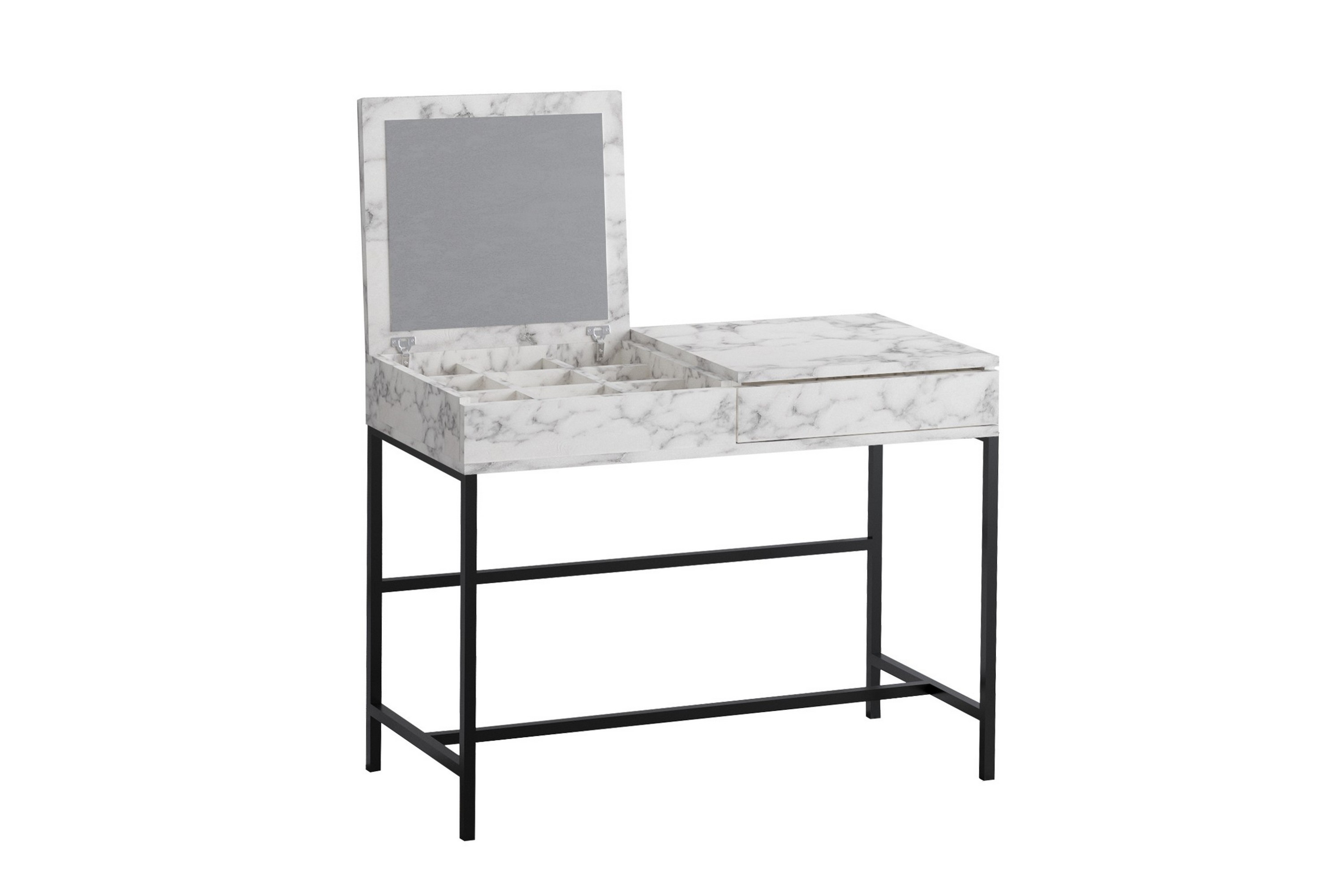 Sminkbord Lindadia 100 cm Vit marmor