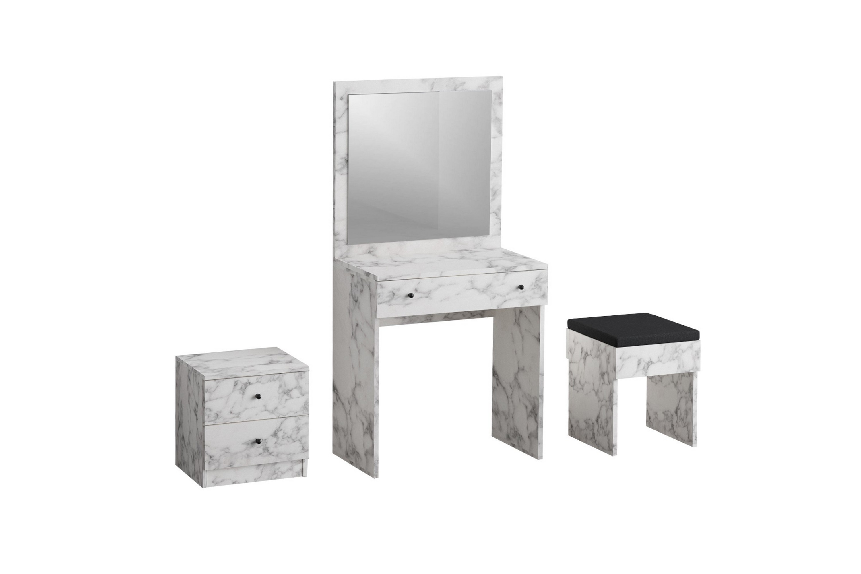 Sminkbord Mami 65 cm Vit marmor