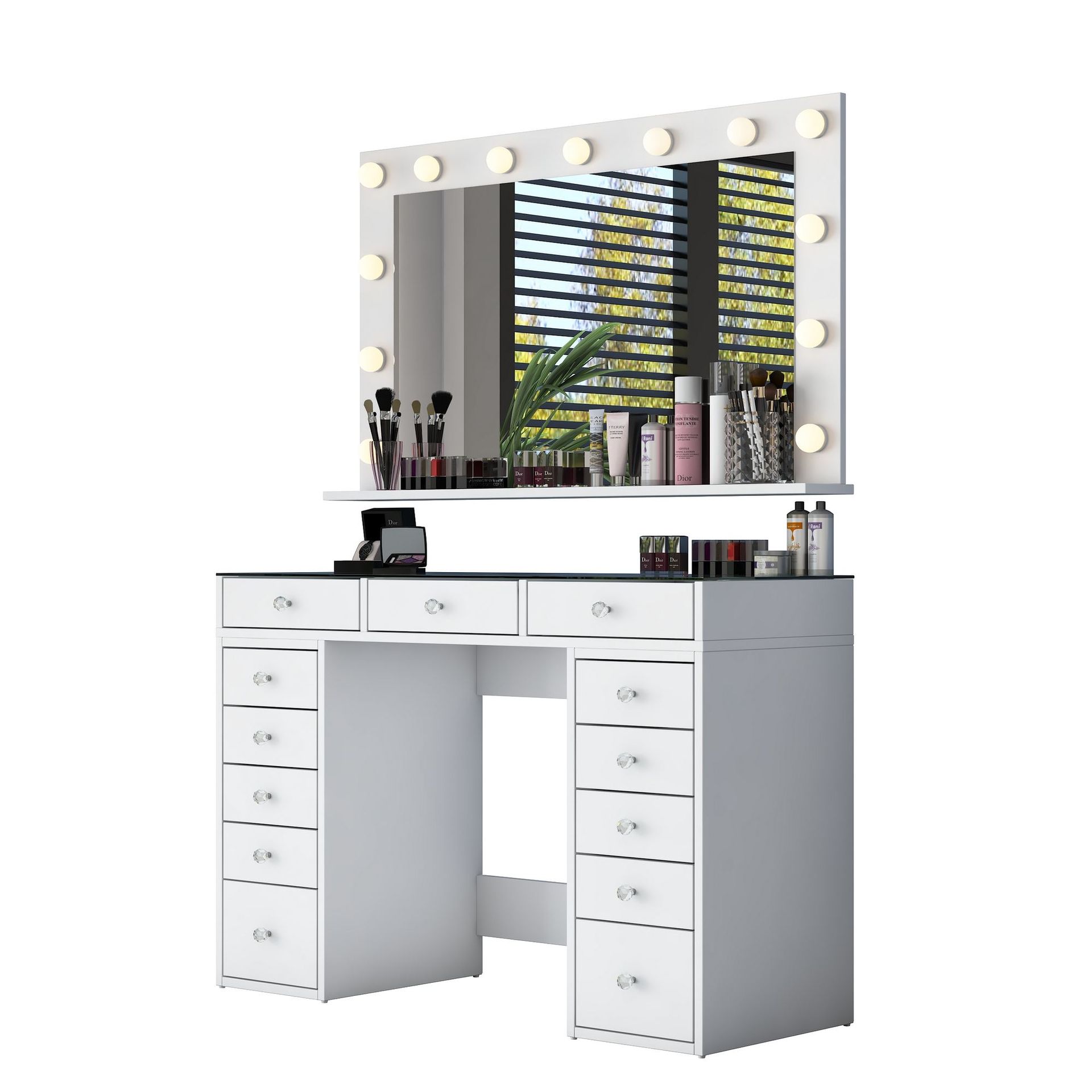 Bralen Sminkbord 120x79,8x44,5 cm - Vit