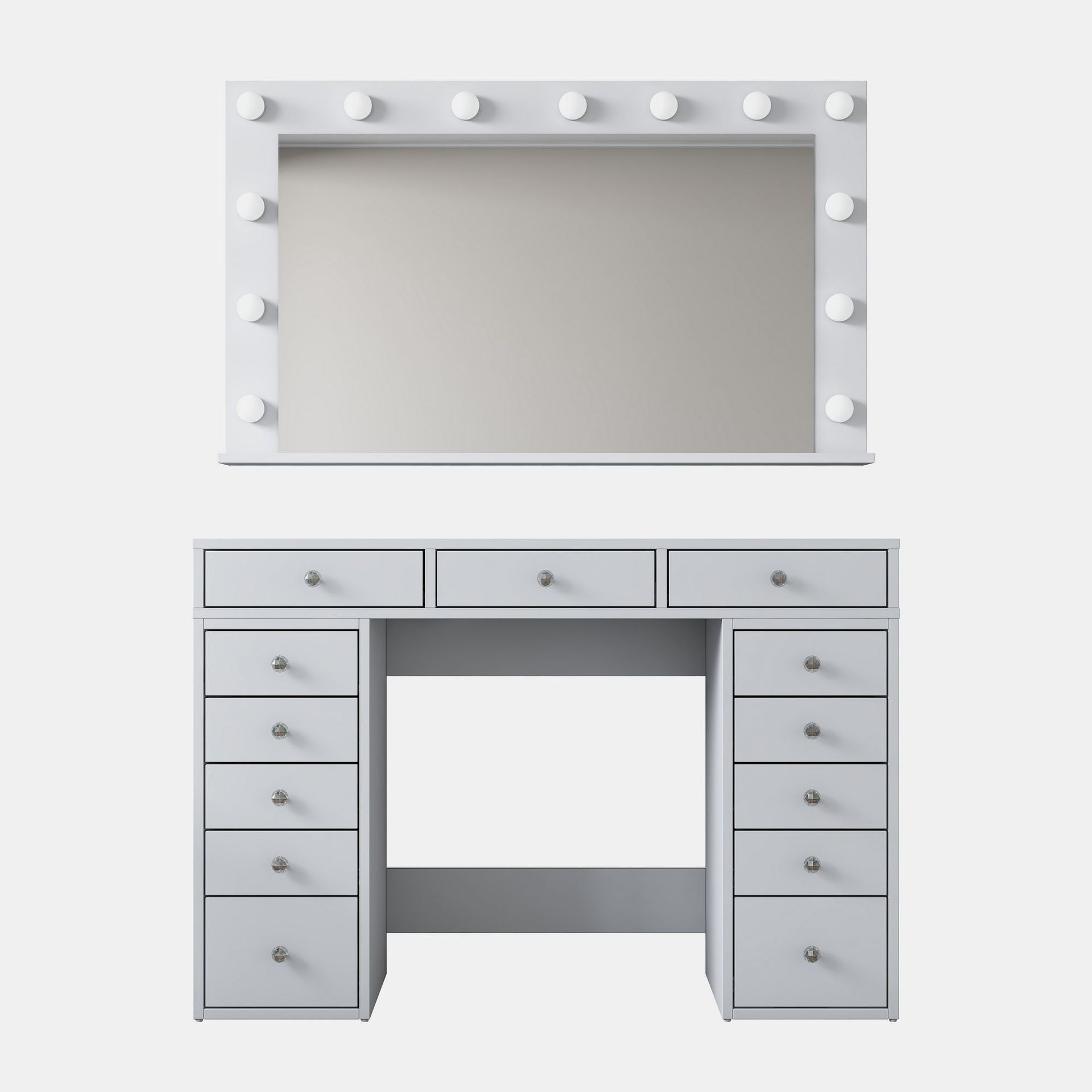 Pervik Sminkbord 120x81,6x44,5 cm - Vit, kallvit