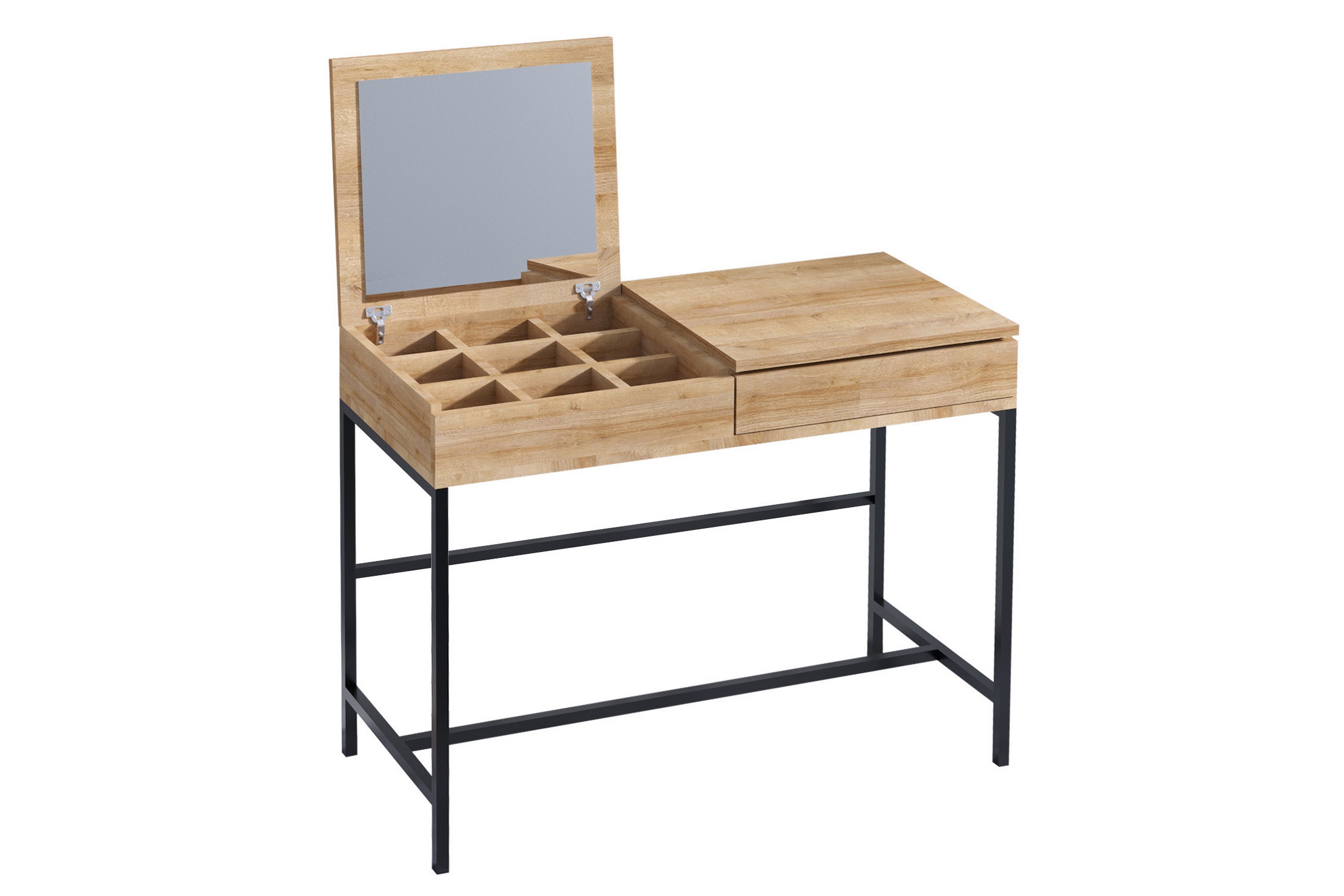 Sminkbord 45x100 cm Natur/Svart