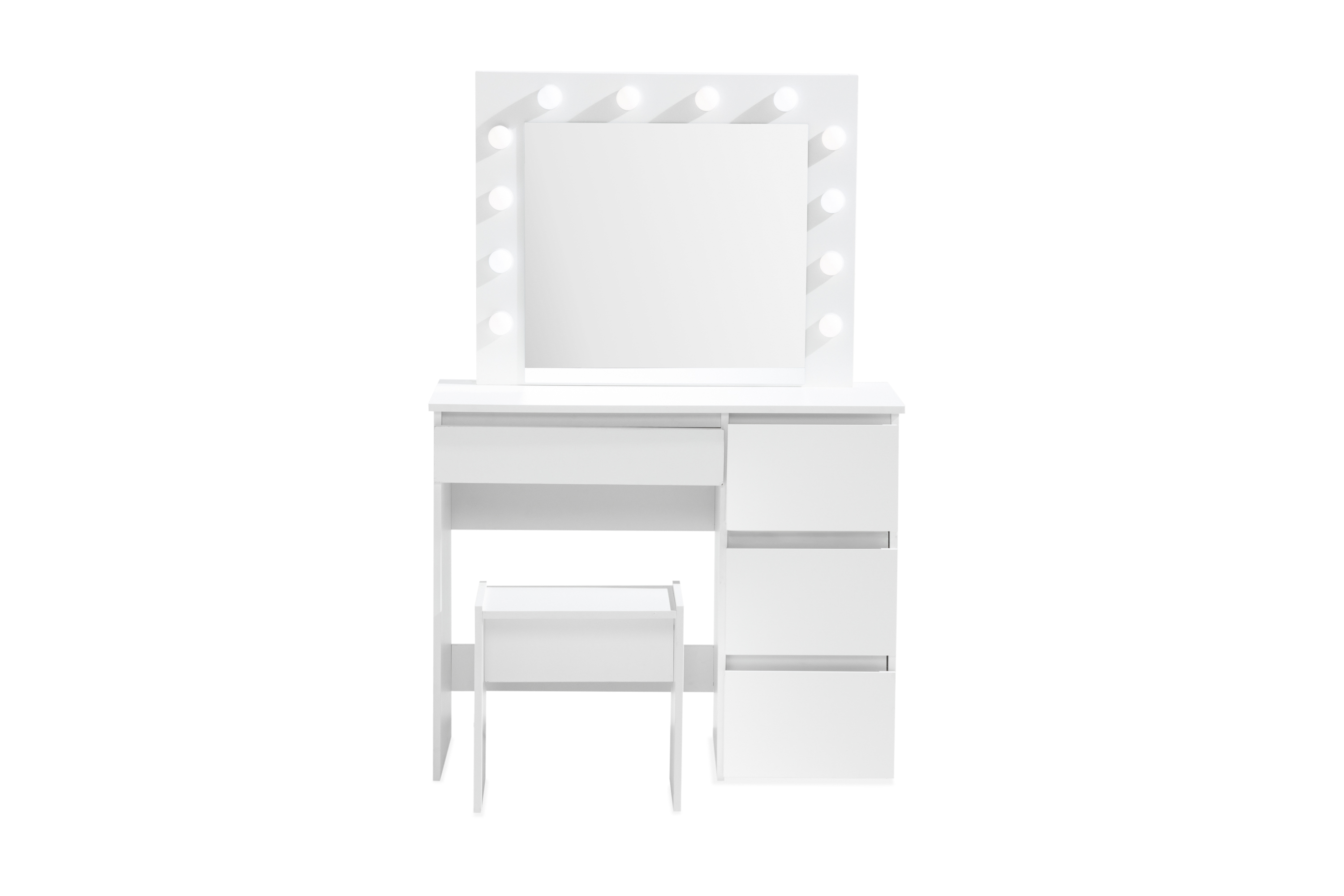 Sminkbord Lycke 94 cm med LED Belysning Vit