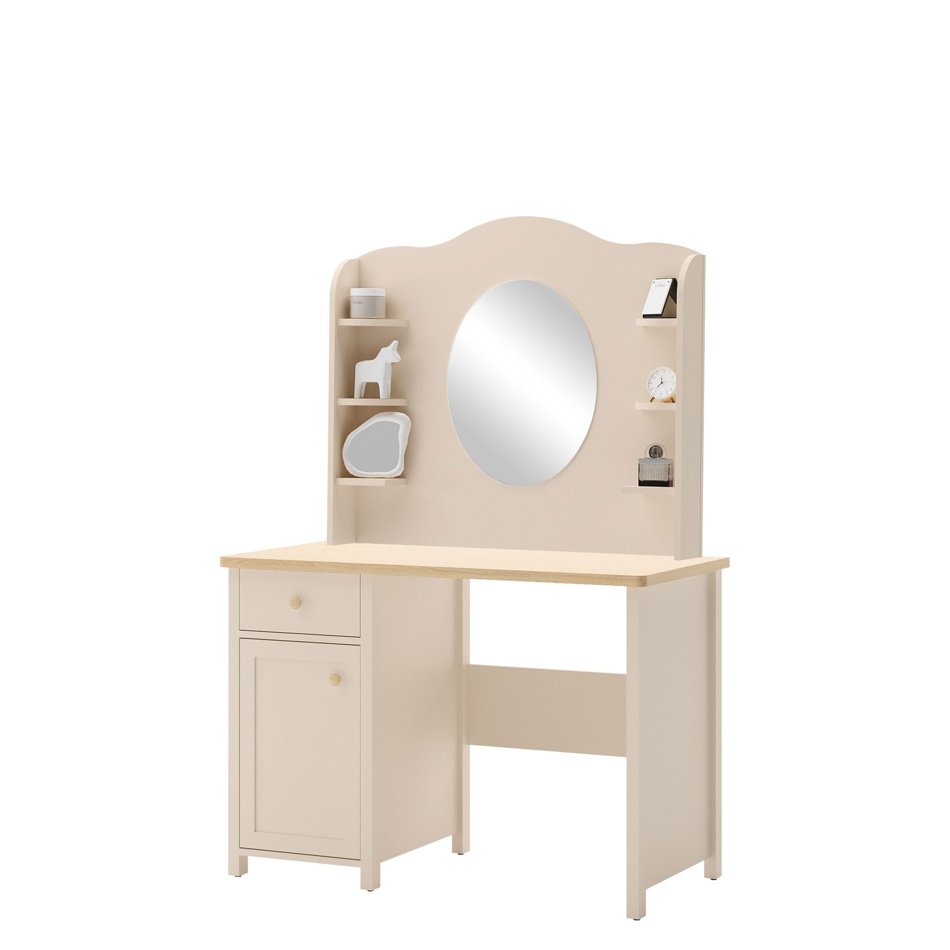 Storys sminkbord - Beige, ek