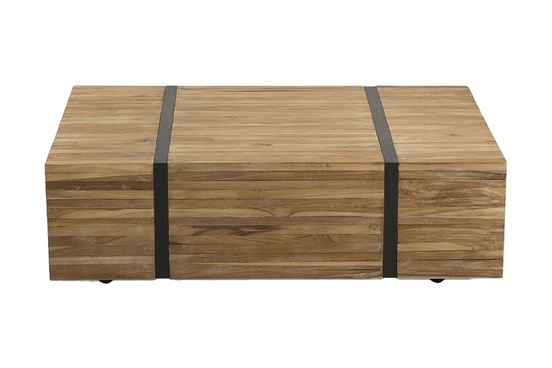 Amlin Soffbord 110 cm på Hjul - Brun/Svart