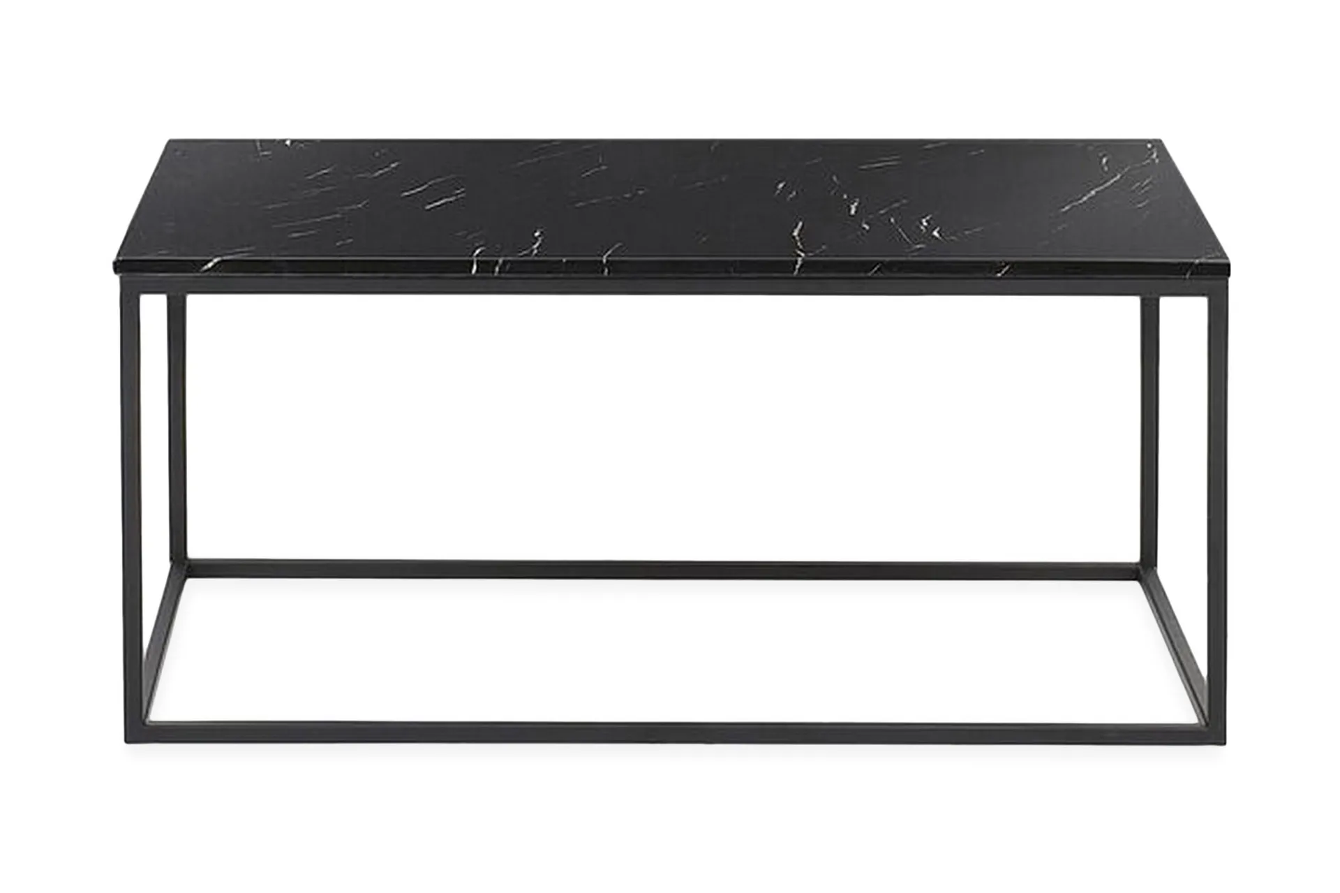Barreras Soffbord 100 cm Marmorm&ouml;nster - Svart