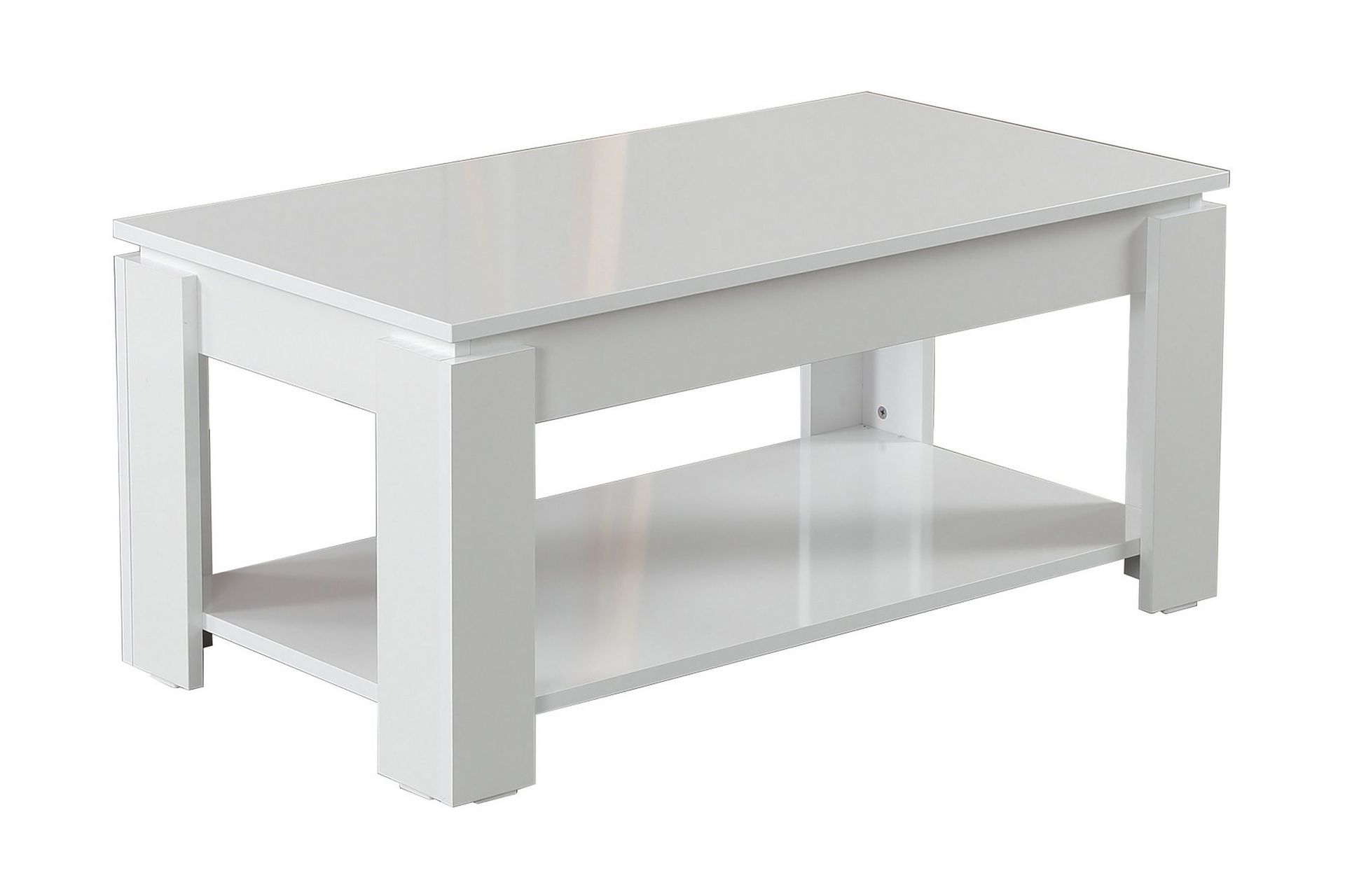 Comfortale Soffbord 104 cm med F&ouml;rvaring Hylla - Vit
