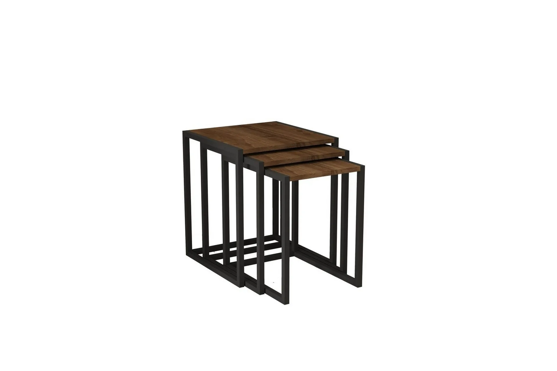 fayen satsbord 34 cm - svart/valnöt