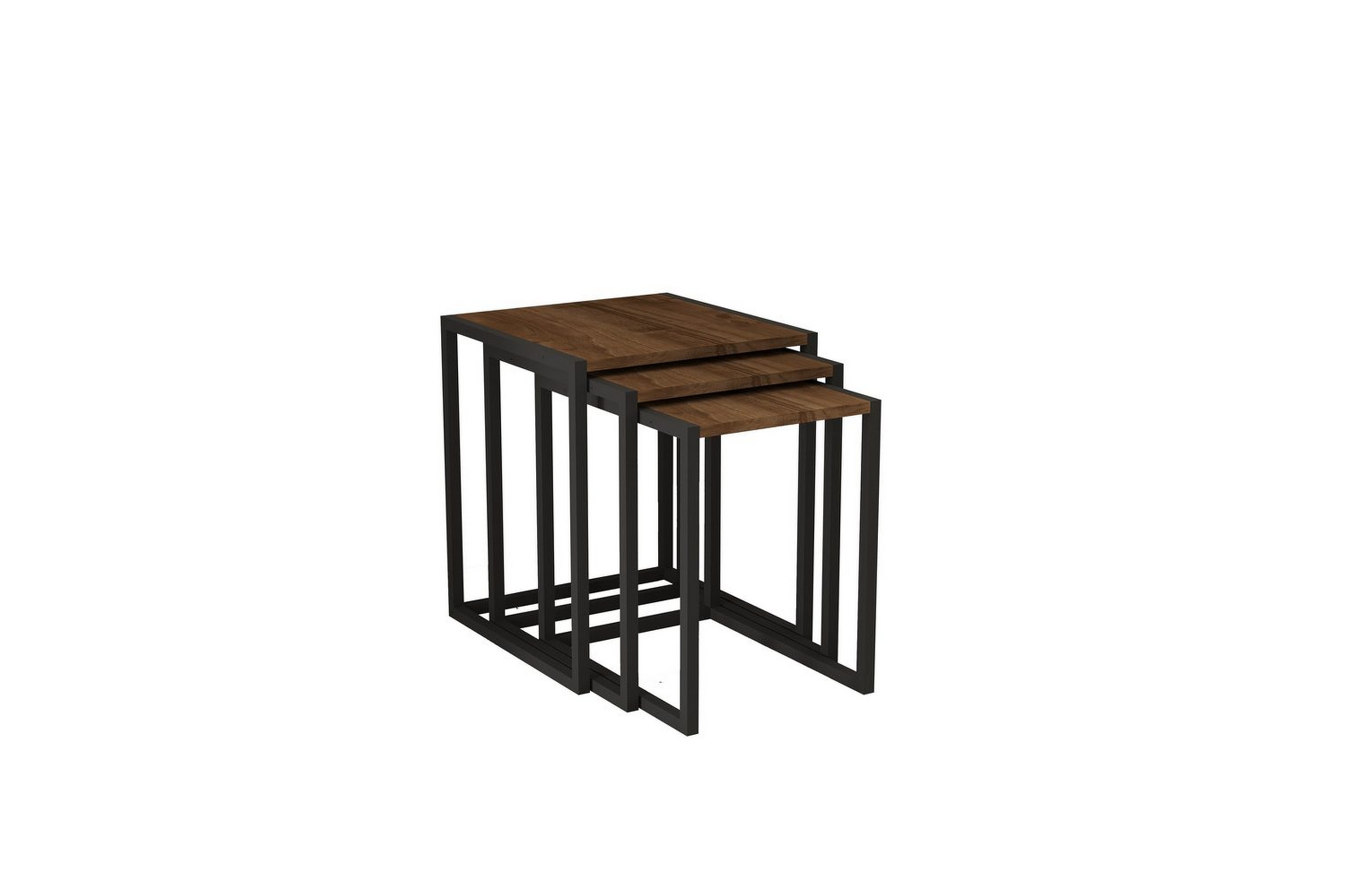 fayen satsbord 34 cm - svart/valnöt