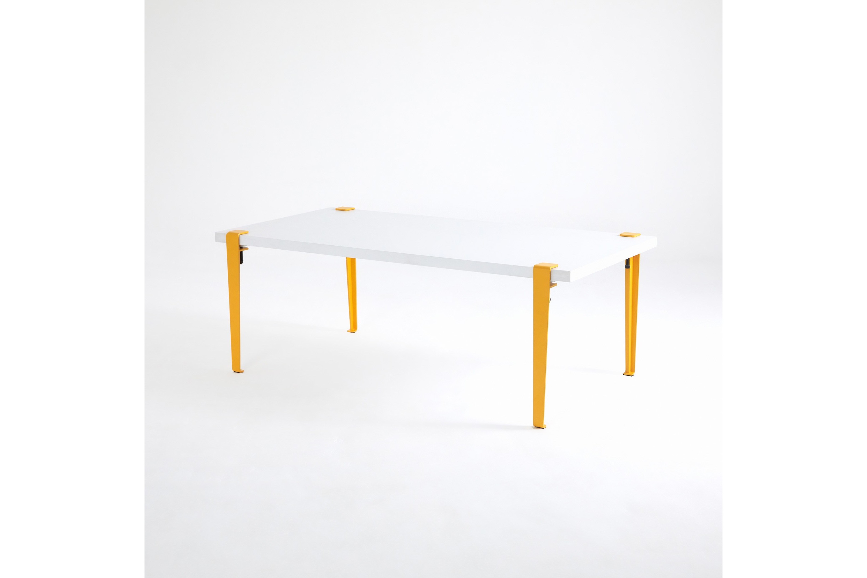 Soffbord Fonissa 120x60 cm Vit/Gul Hanah Home