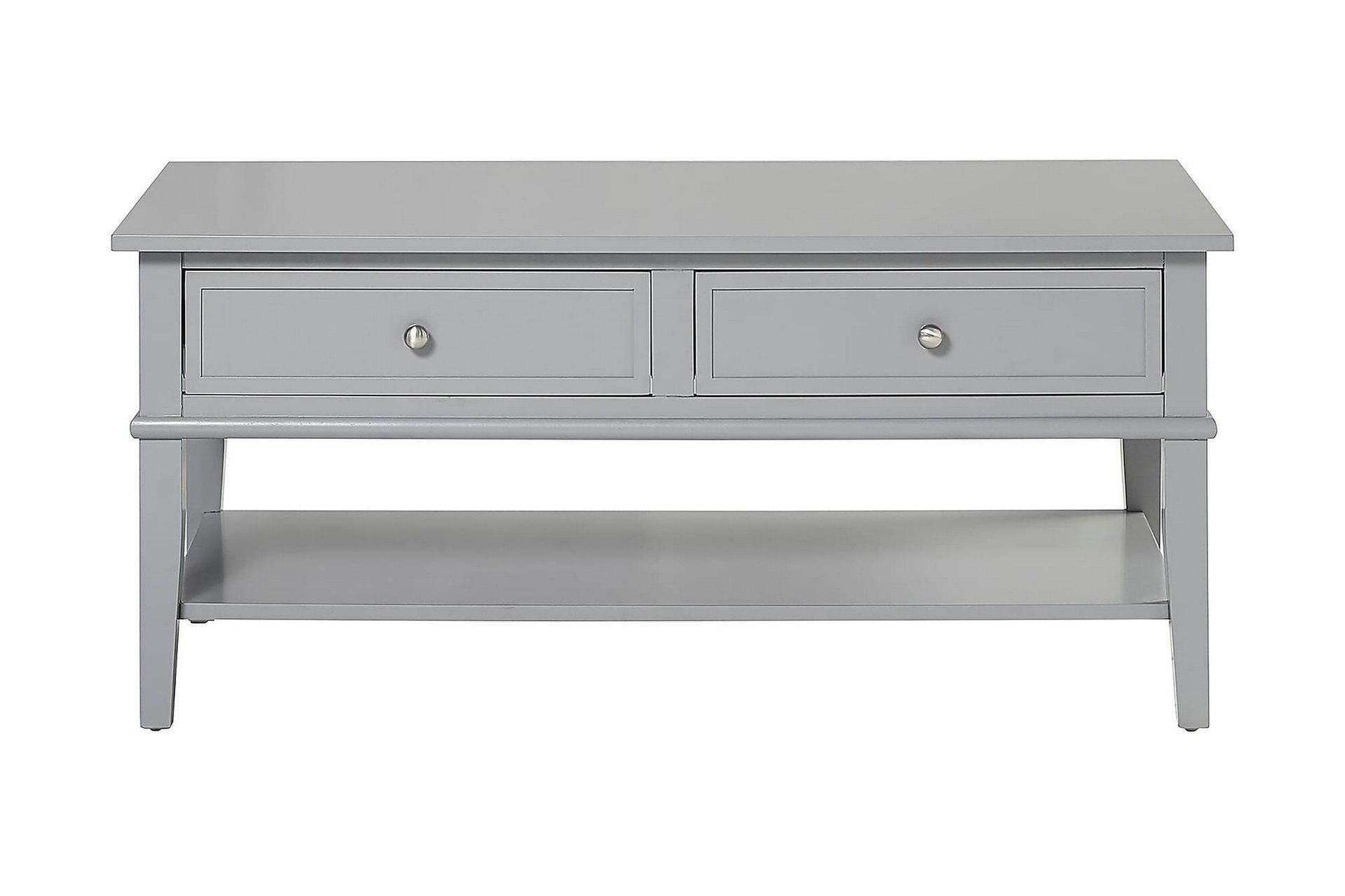Franklin Soffbord 105 cm med F&ouml;rvaring Hylla + 2 L&aring;dor Gr&aring; - Dorel Home