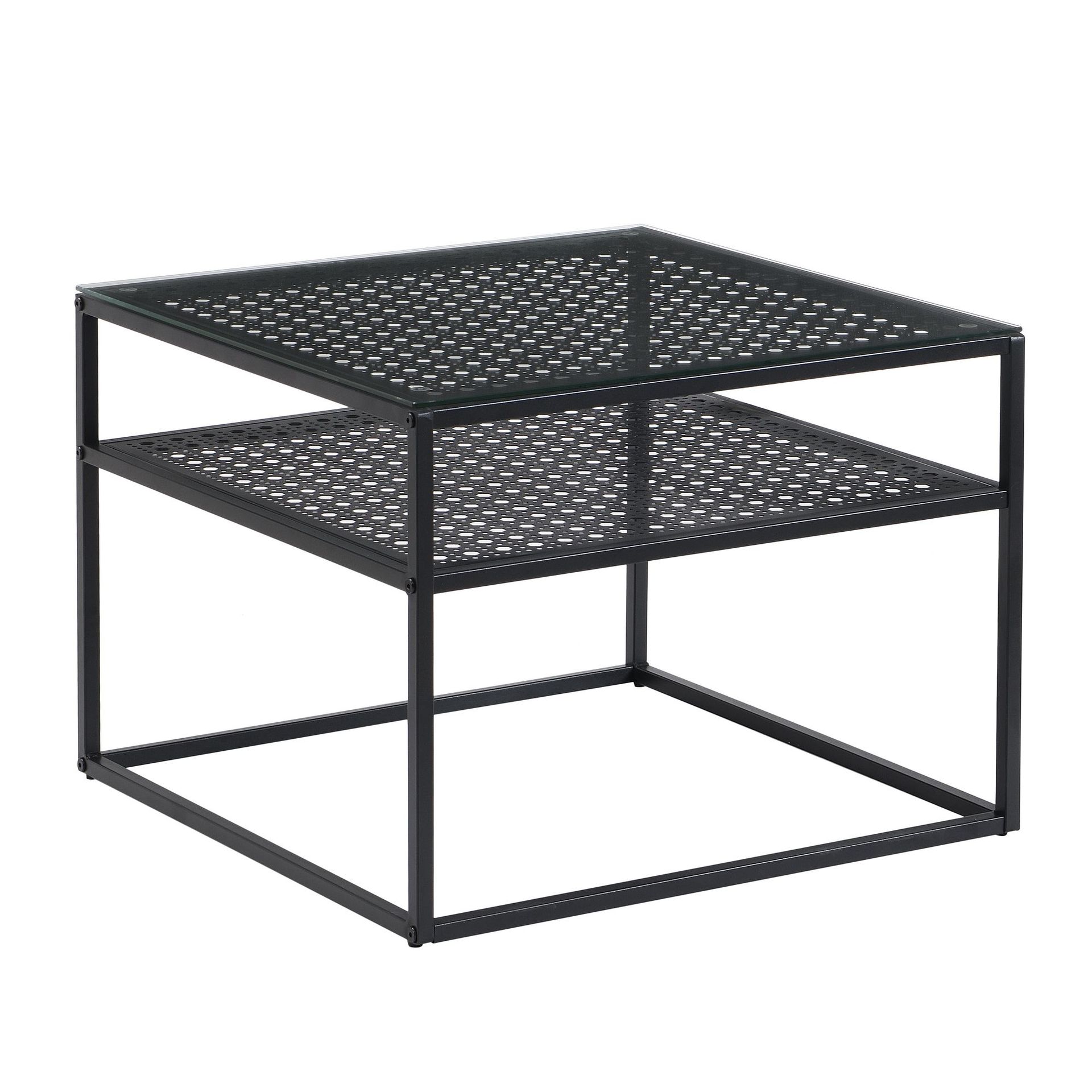 Galaro Soffbord 60 cm - Transparent och mattsvart
