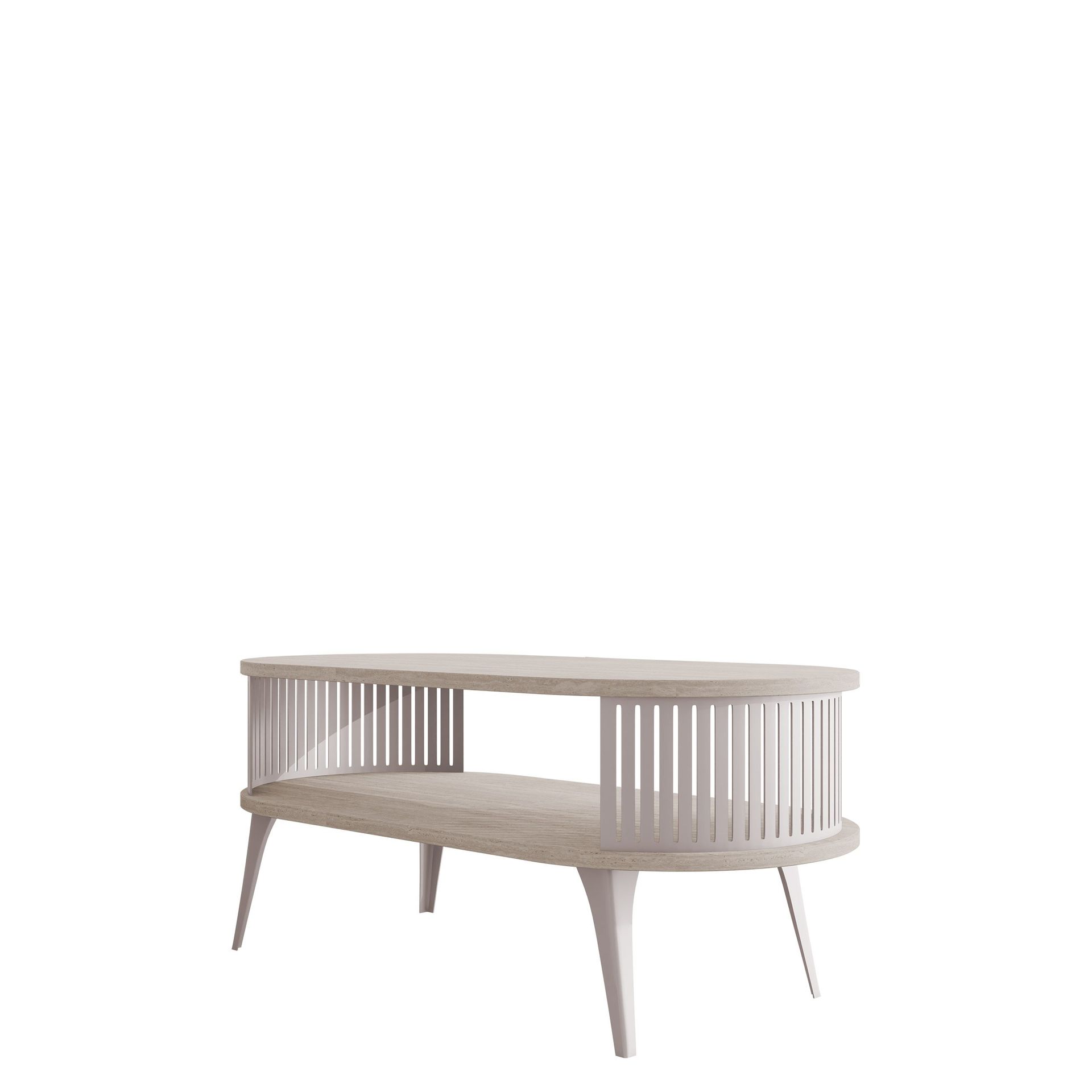 Galia Soffbord 100 cm Oval - Beigebrun