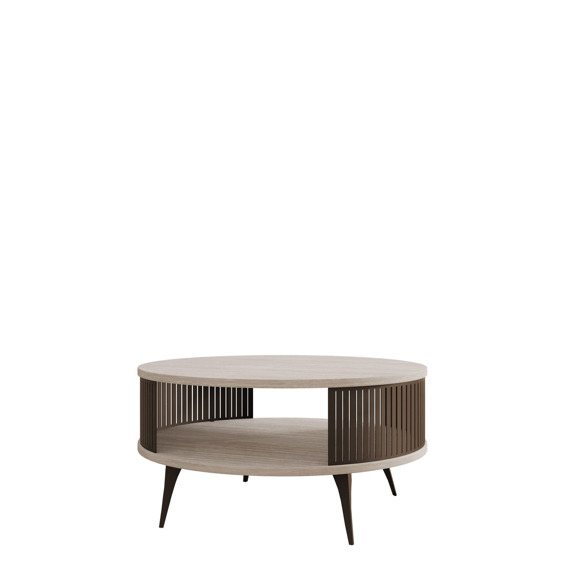 Galia Soffbord 75 cm Rund - Beigebrun