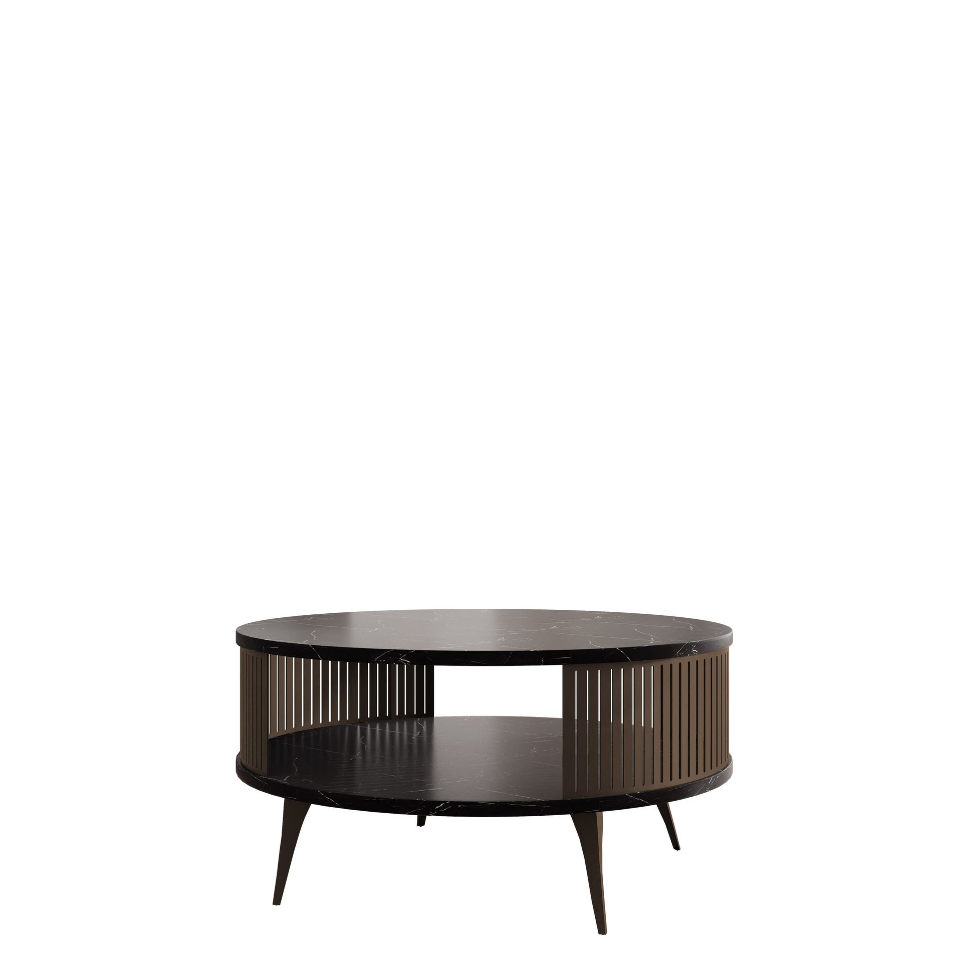 Galia Soffbord 75 cm Rund - Svartbrun